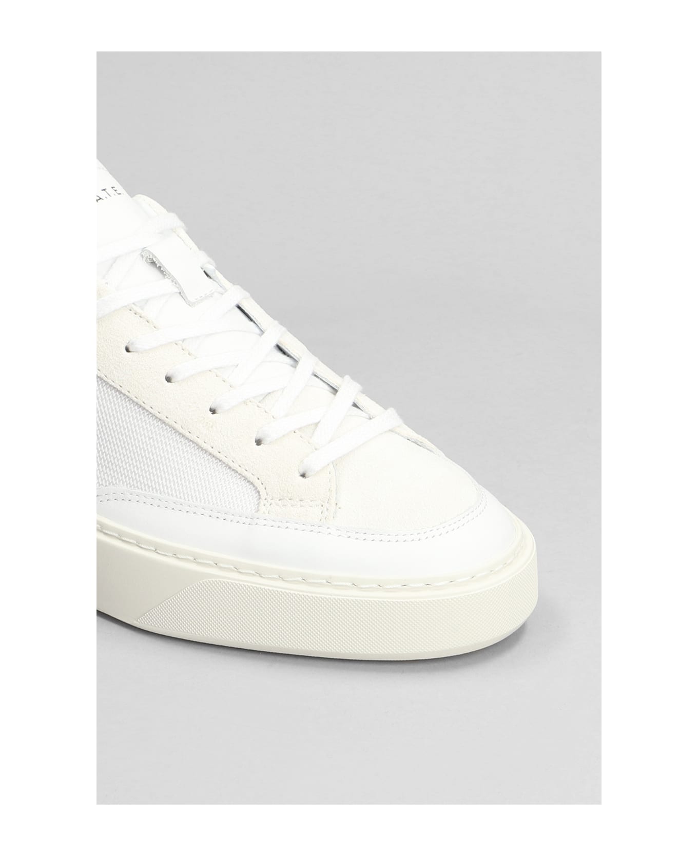 D.A.T.E. Levante Dragon Sneakers In White Suede And Fabric - white スニーカー