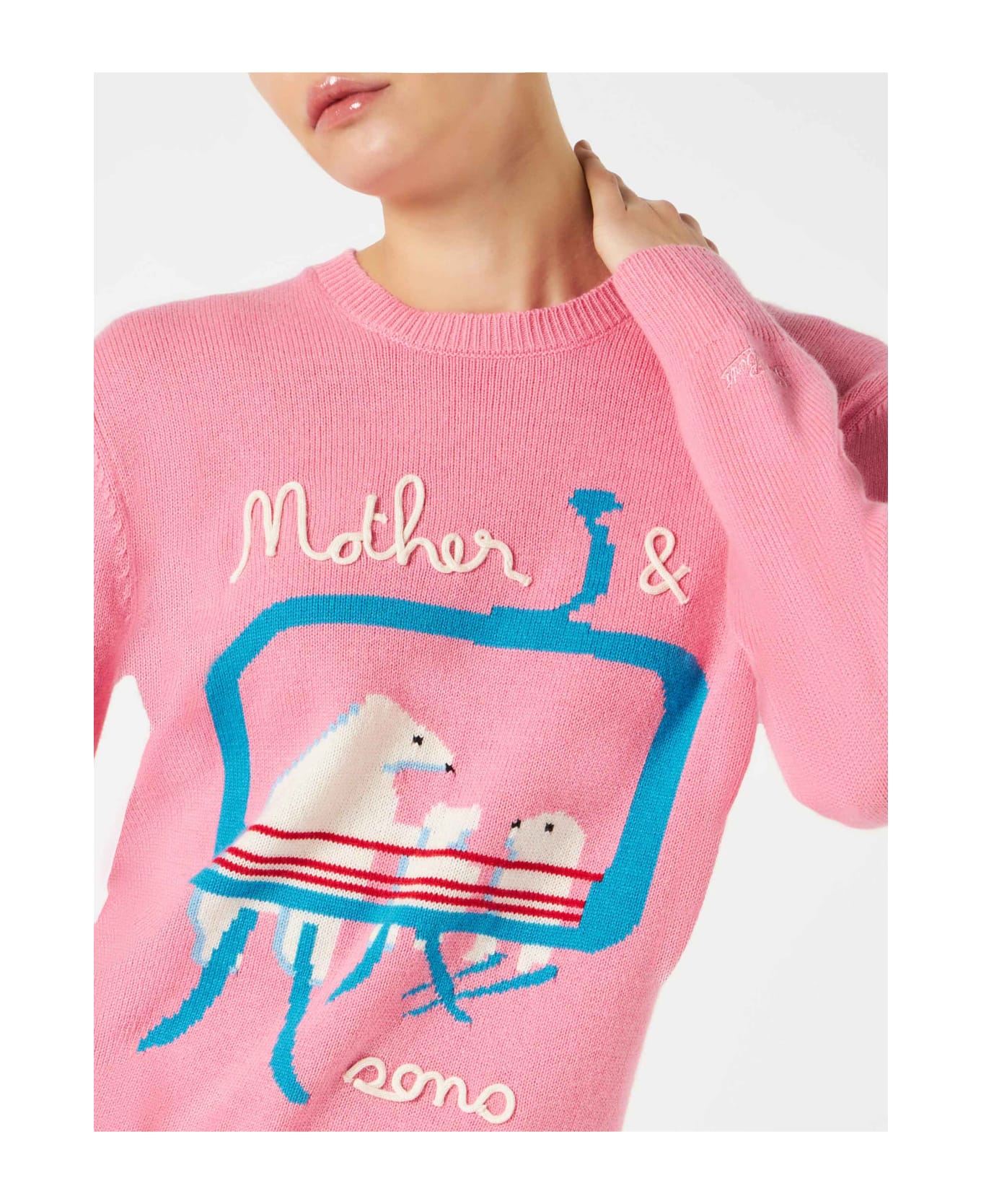 MC2 Saint Barth Woman Sweater With Bears Embroidery - PINK