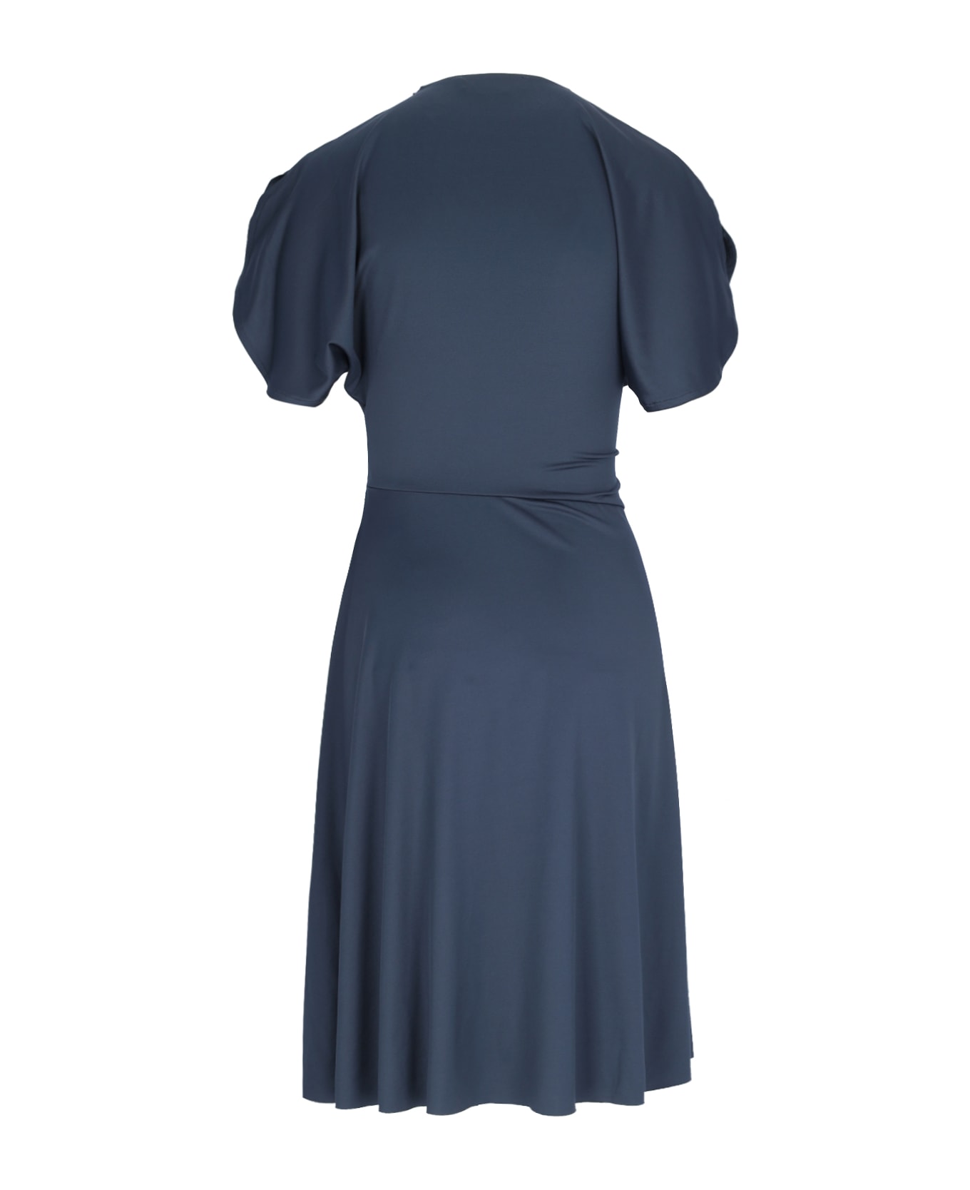 Victoria Beckham Round-neck Midi Dress - Blue