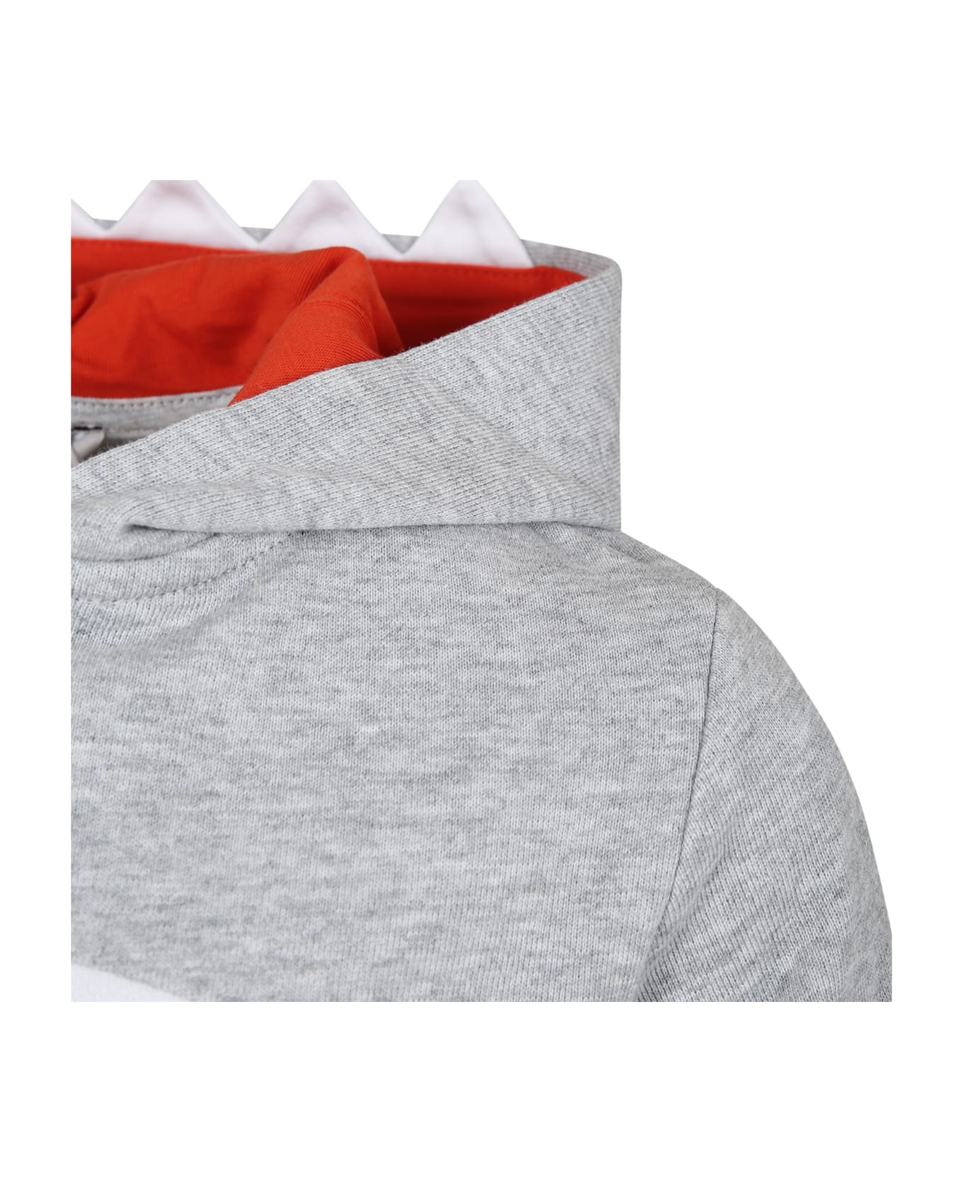 Stella McCartney Kids Gray Sweatshirt For Boys With Print - Grey ニットウェア＆スウェットシャツ
