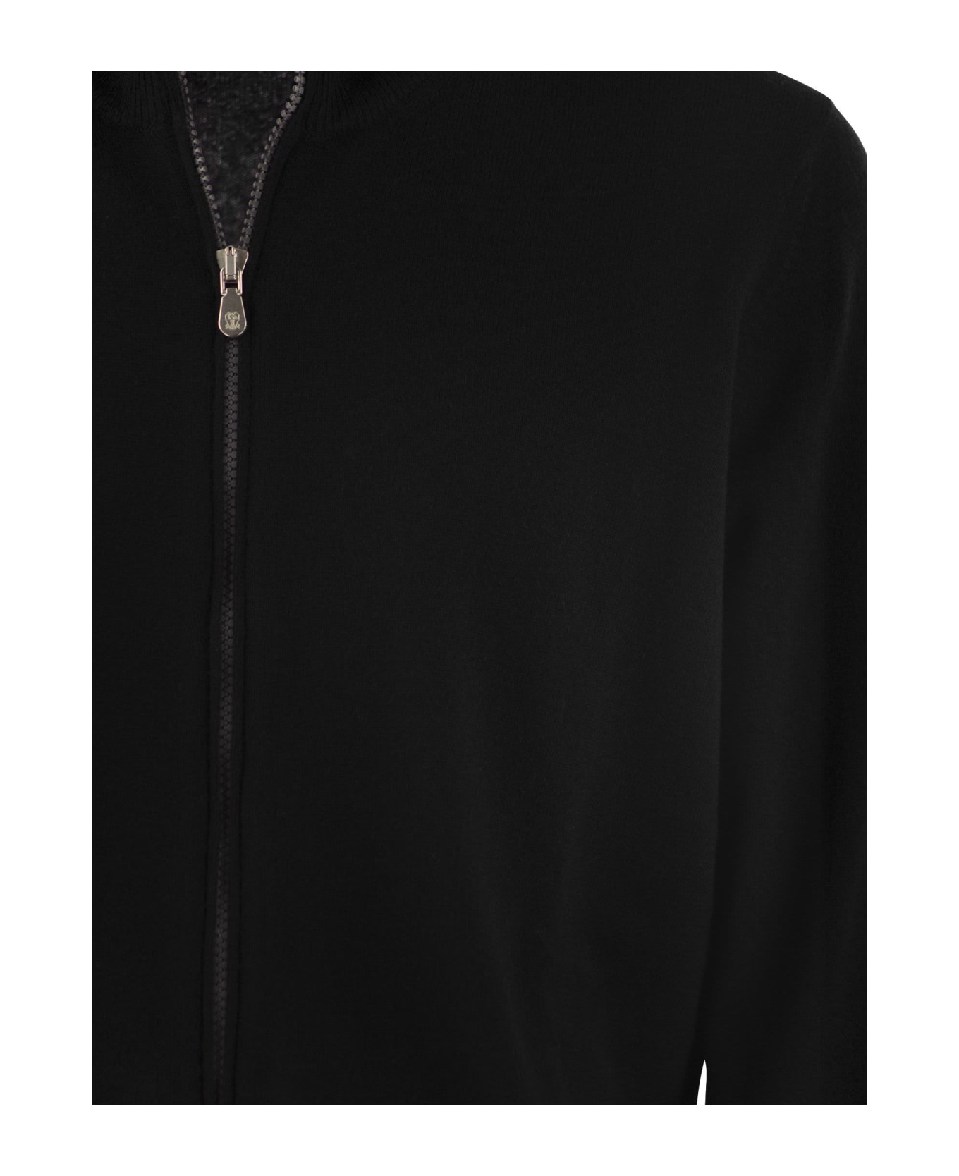 Brunello Cucinelli High-necked Cashmere Cardigan With Zip