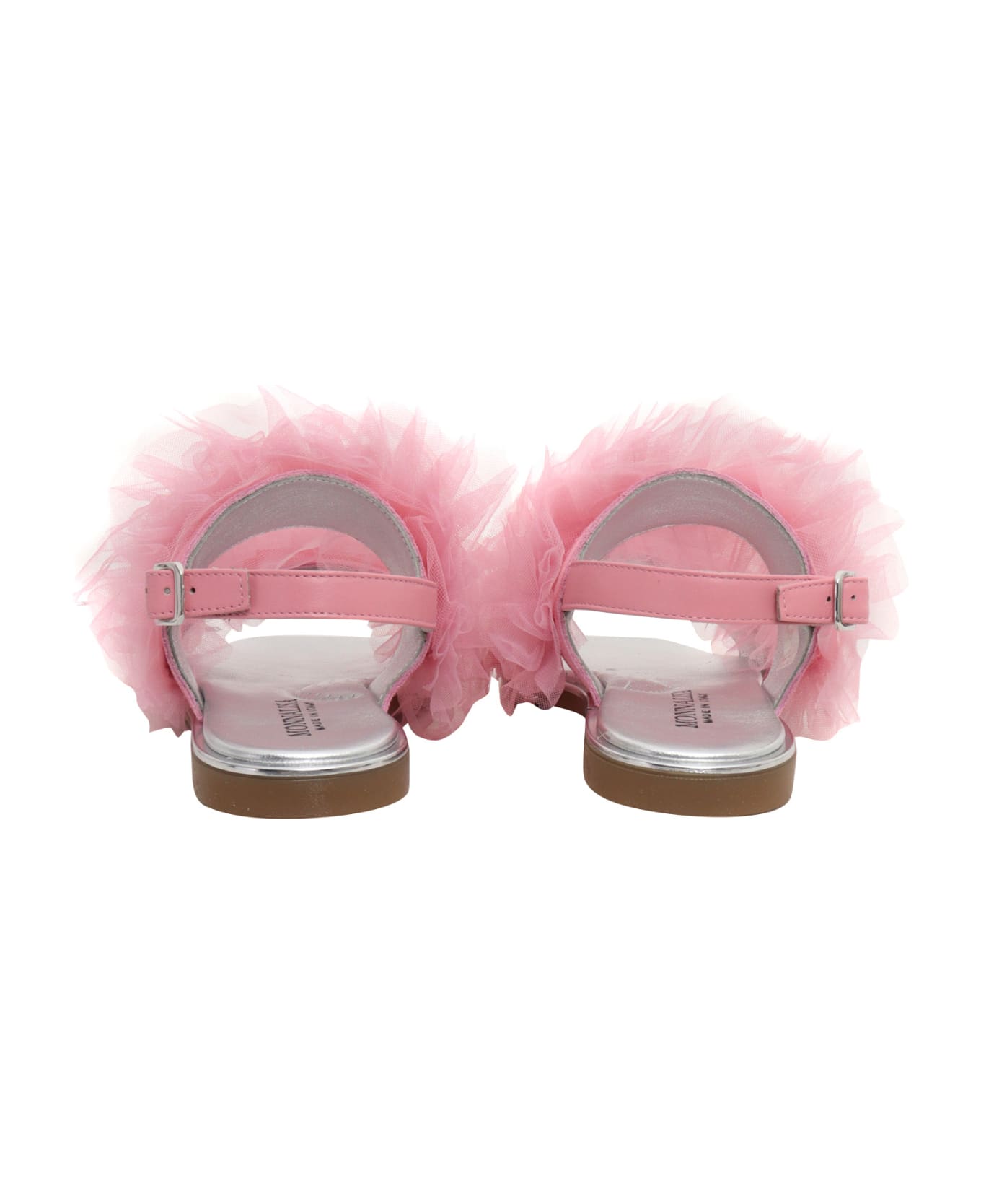 Monnalisa Girl's Sandals With Tulle - PINK シューズ