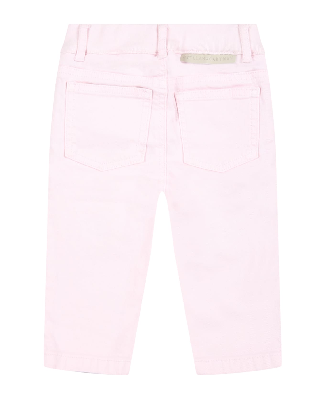 Stella smith McCartney Kids Pink Jeans For Baby Girl With Lions - Pink