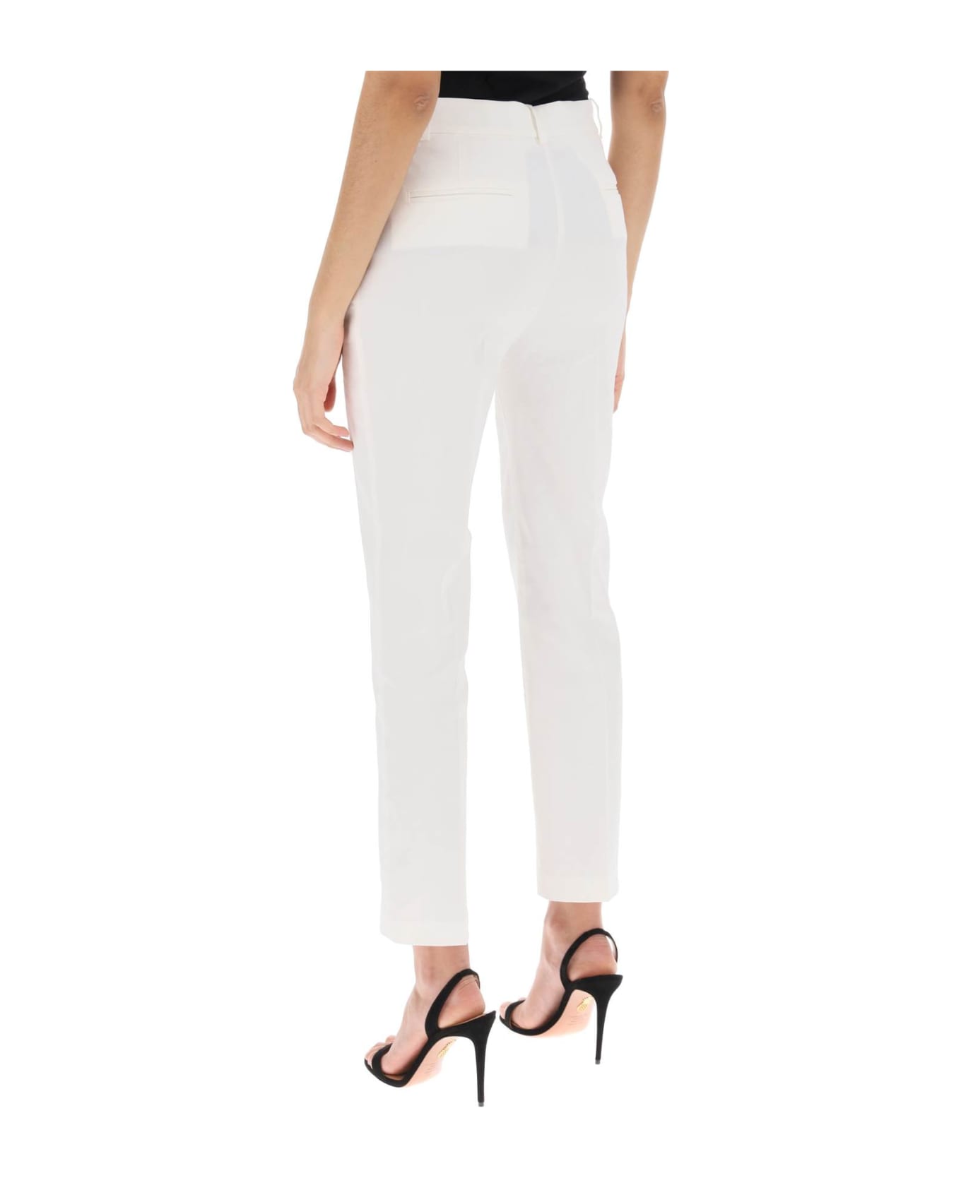 Pinko Bello Cigarette Pants - BIANCO SETA (White)