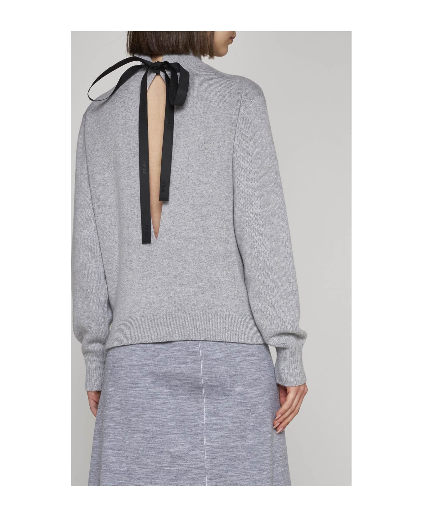 Fendi Wool And Cashmere Sweater - Grey