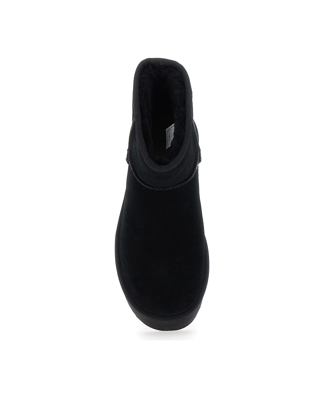 UGG 'classic Mini Platform' Black Ankle Boots With Platform In Suede Woman - Black