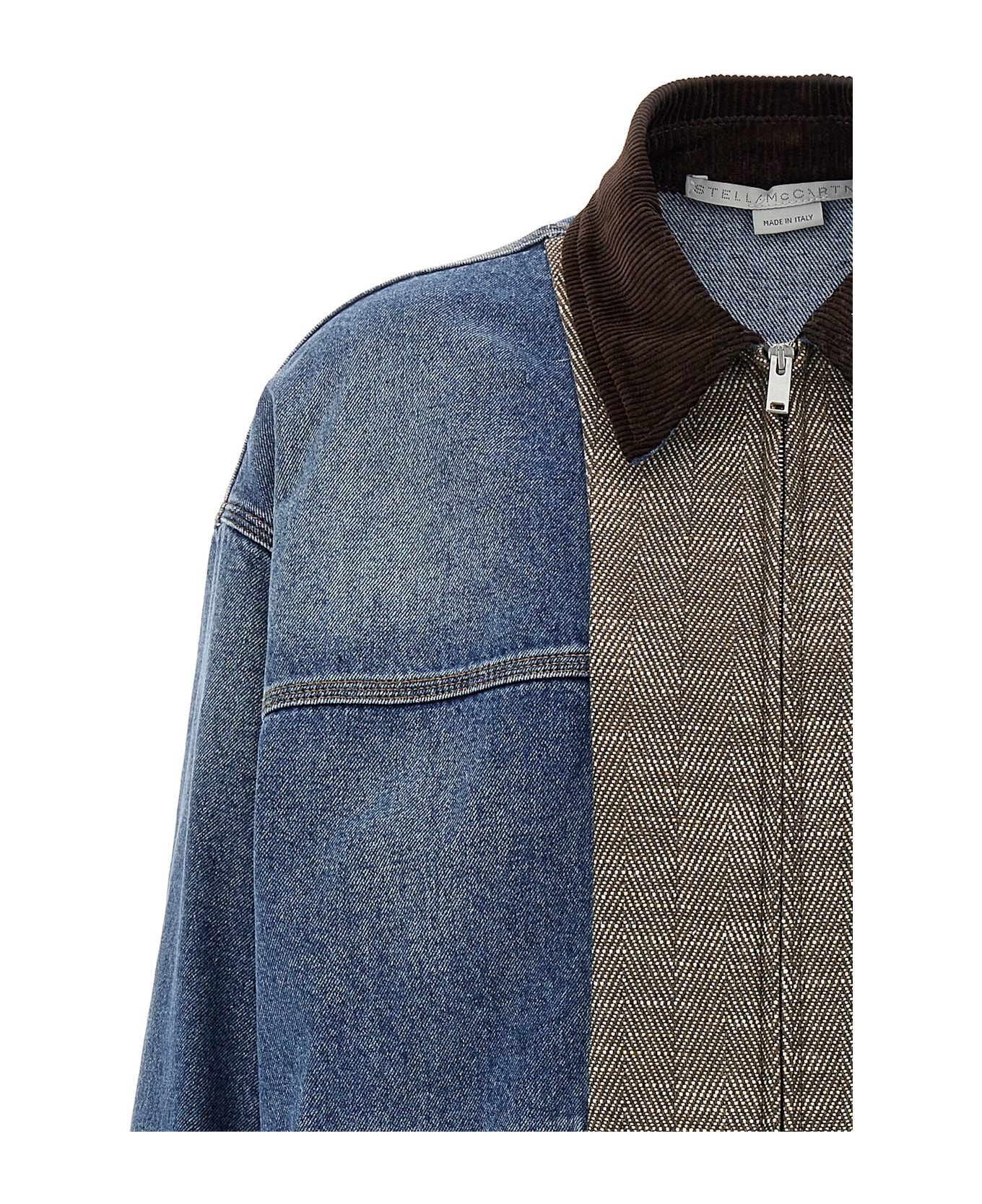 Stella McCartney Tweed Insert Denim Jacket - Multicolor