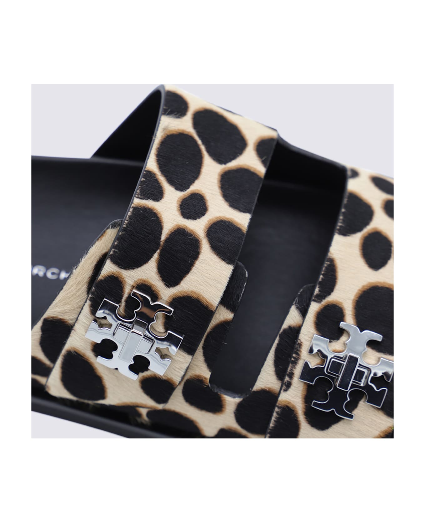 Tory Burch Leopard Leather Flats - TRENCH