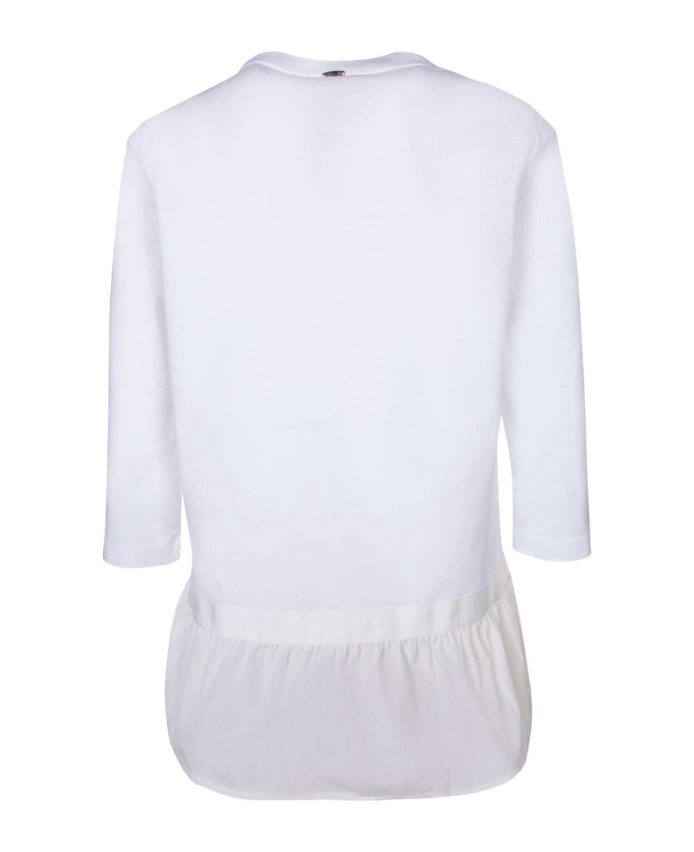 Herno Contrasting Details White T-shirt - White