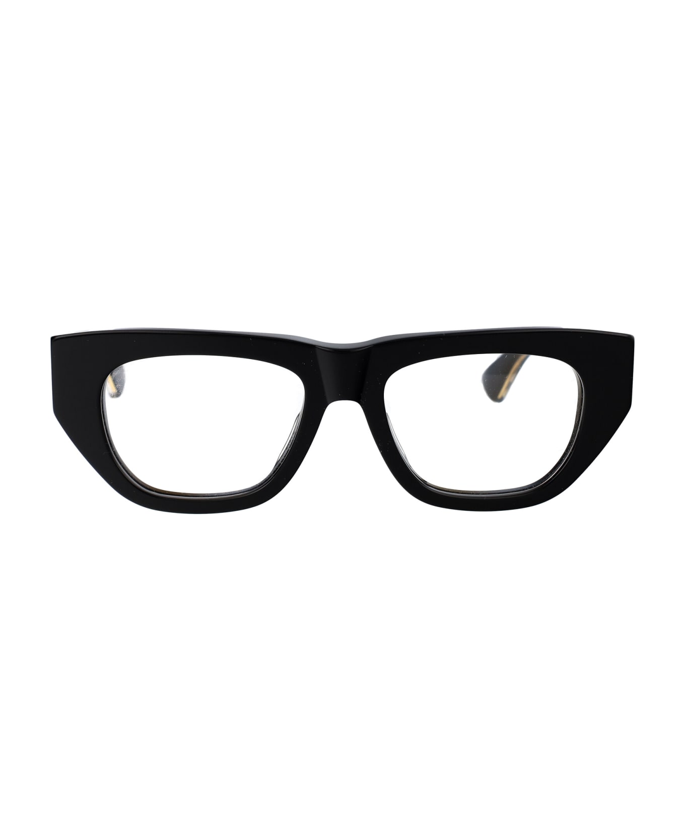 Bottega Veneta Eyewear Bv1279o Glasses - 001 BLACK CRYSTAL TRANSPARENT