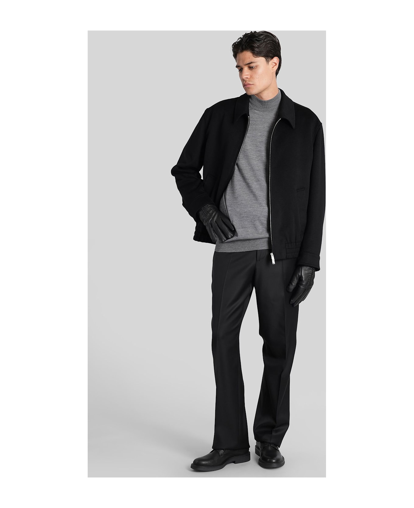 Lardini Casual Jacket In Black Cotton - black
