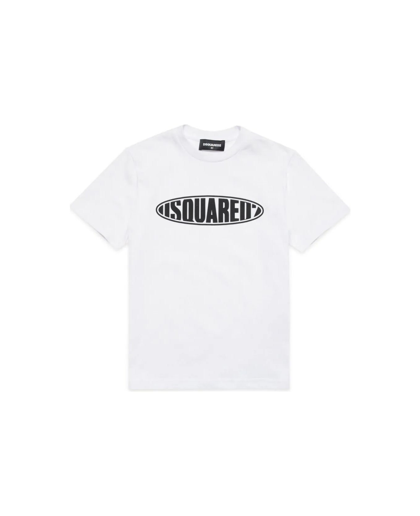 Dsquared2 White T-shirt With Dsquared2 Print - White Tシャツ＆ポロシャツ