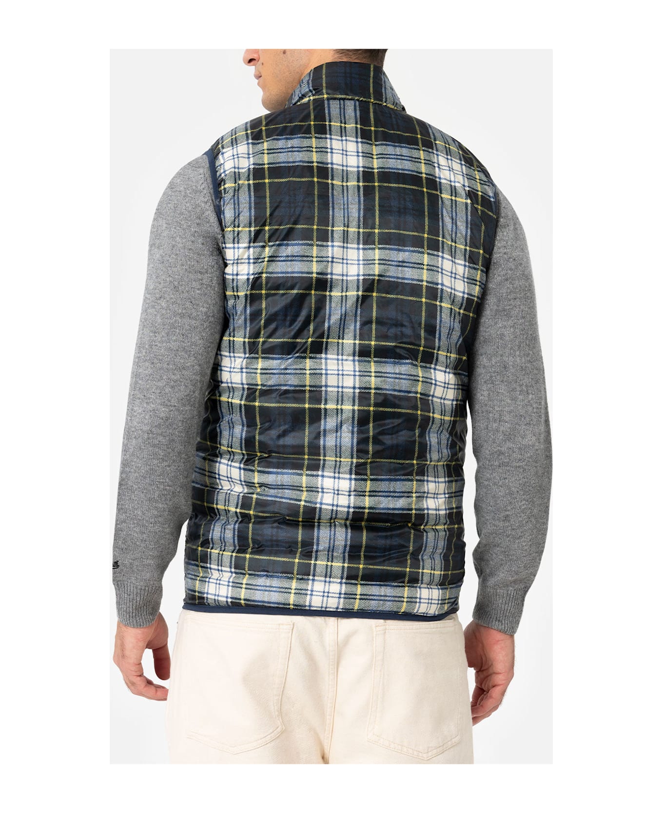 MC2 Saint Barth Man Navy Blue Padded Vest Aspen