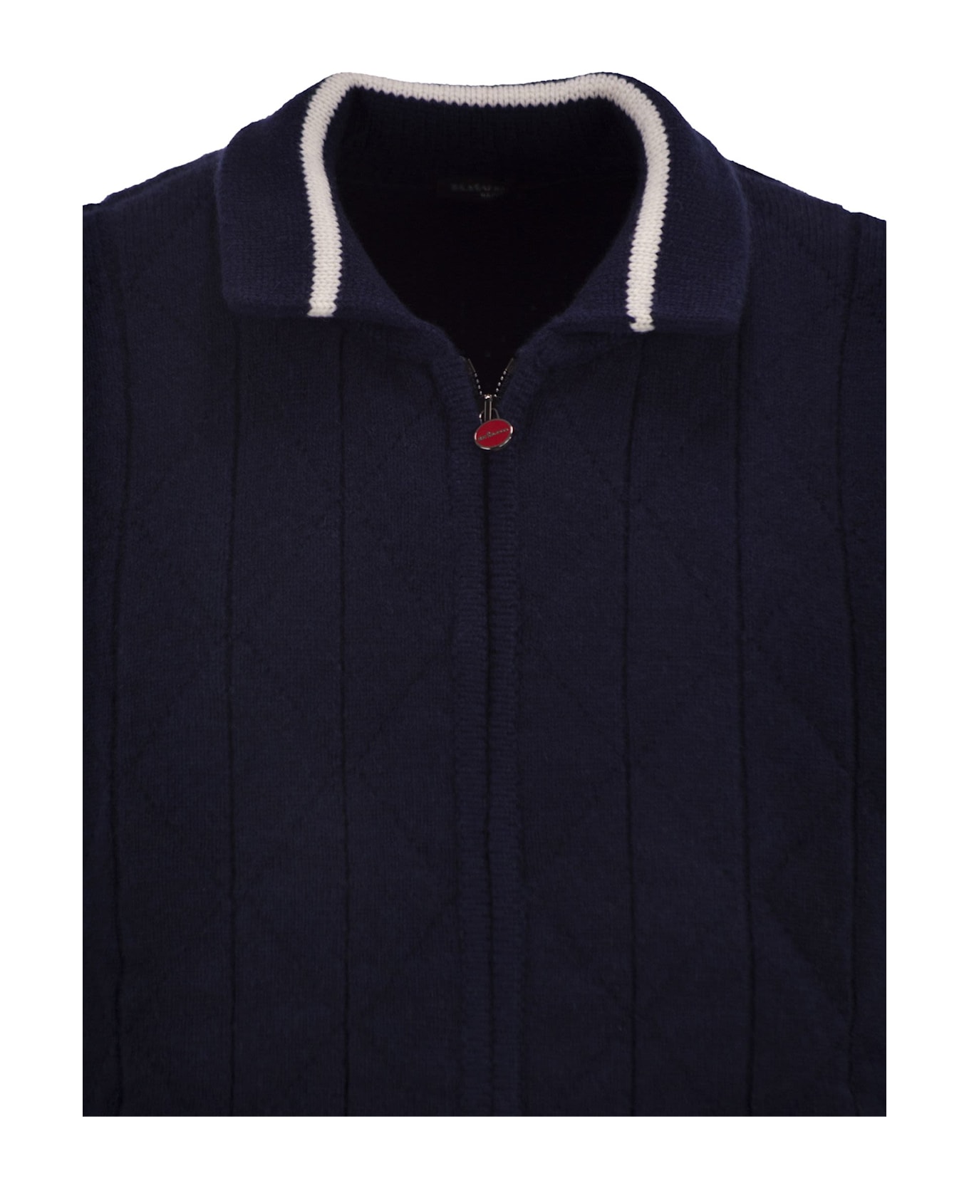 Kiton Cashmere Bomber Jacket - Blue