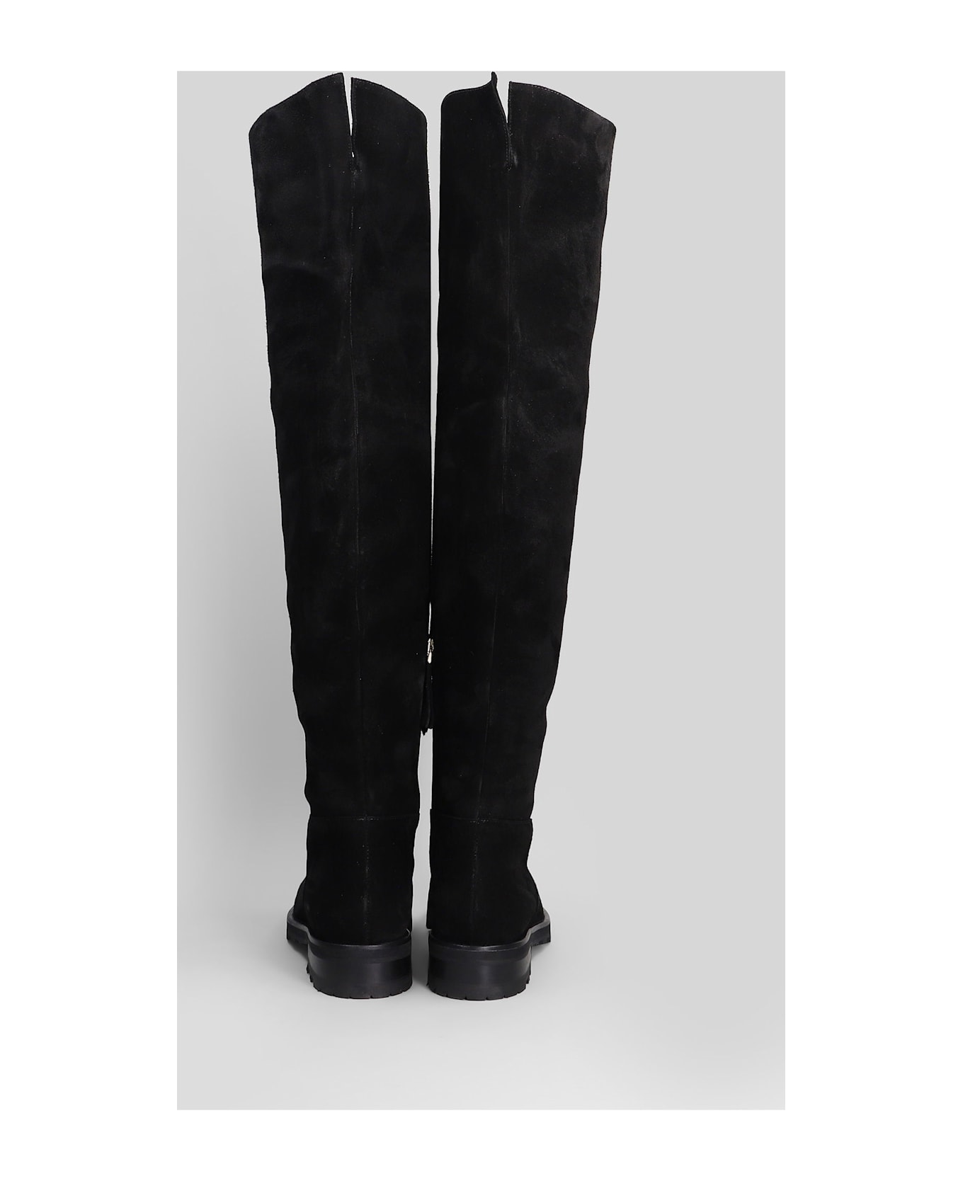 Roberto Festa Luz Low Heels Boots In Black Suede - black