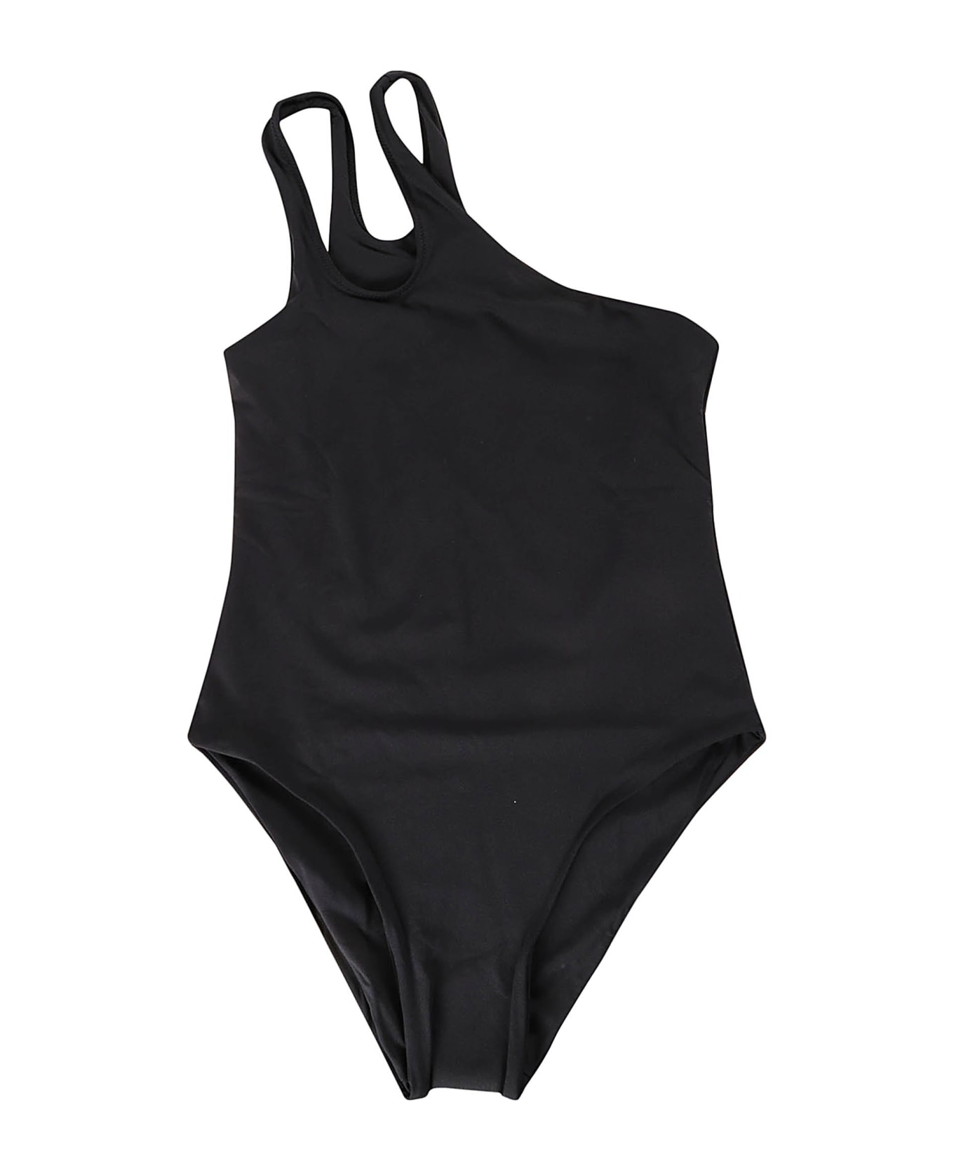 Federica Tosi Slim Fit Plain Swimsuit - Black ワンピース