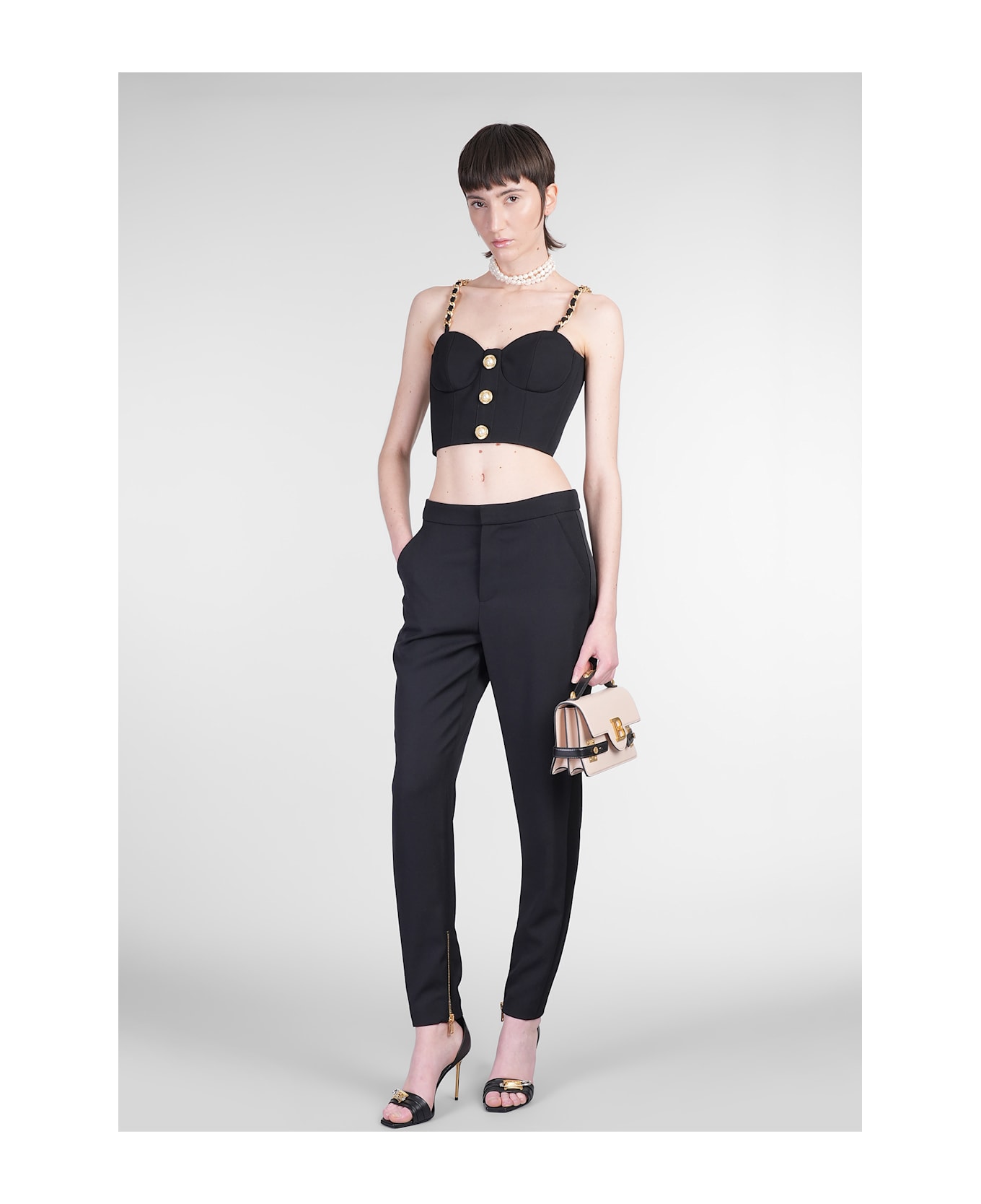 Balmain Topwear In Black Wool - black