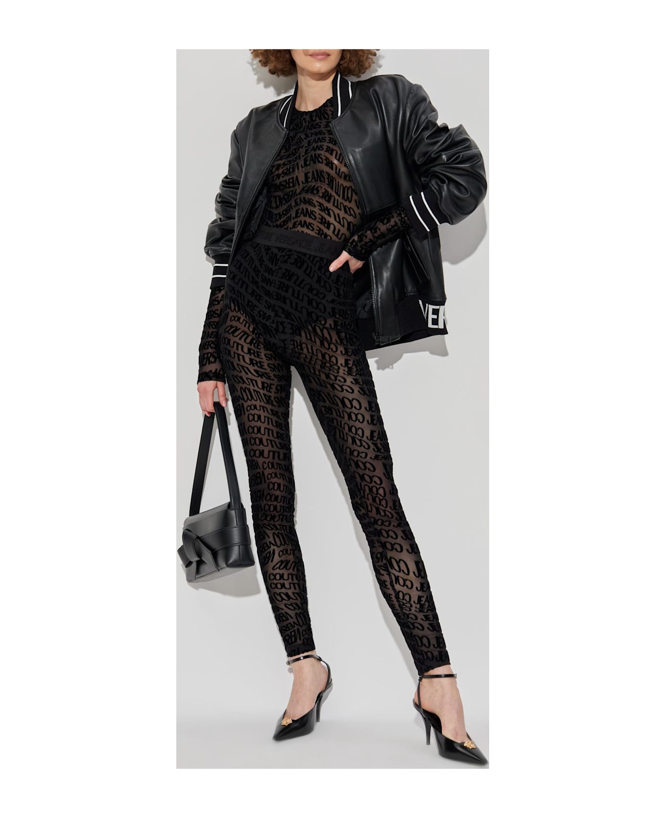Versace Jeans Couture Body With Long Sleeves - Black