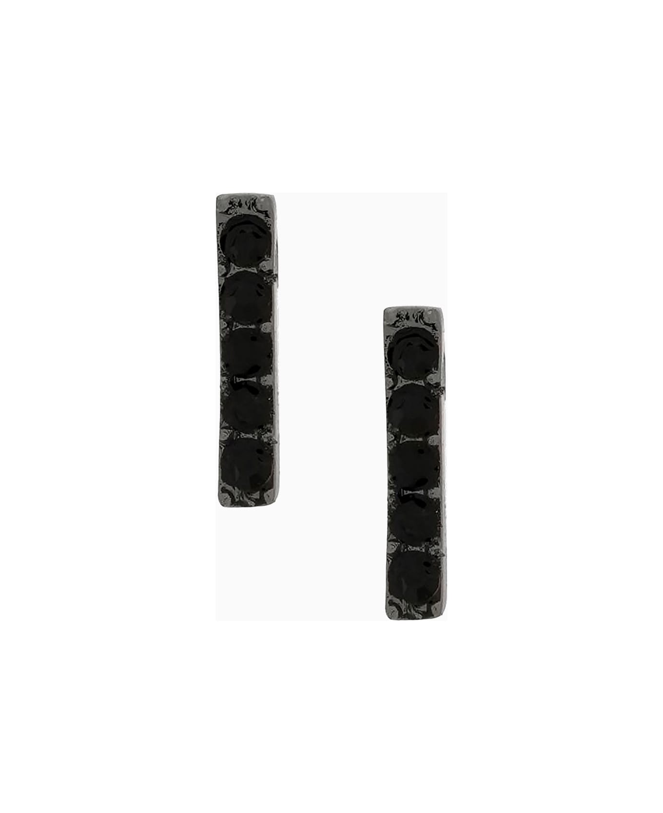 Federica Tosi Earrings Lobo Line Mini Black - BLACK