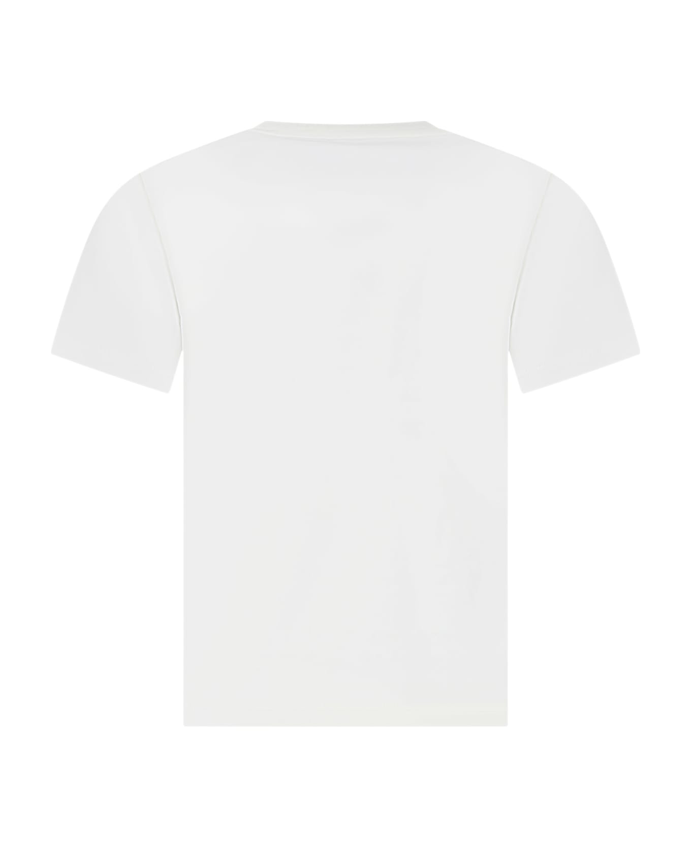Bonpoint Ivory T-shirt For Girl With Logo - Ivory