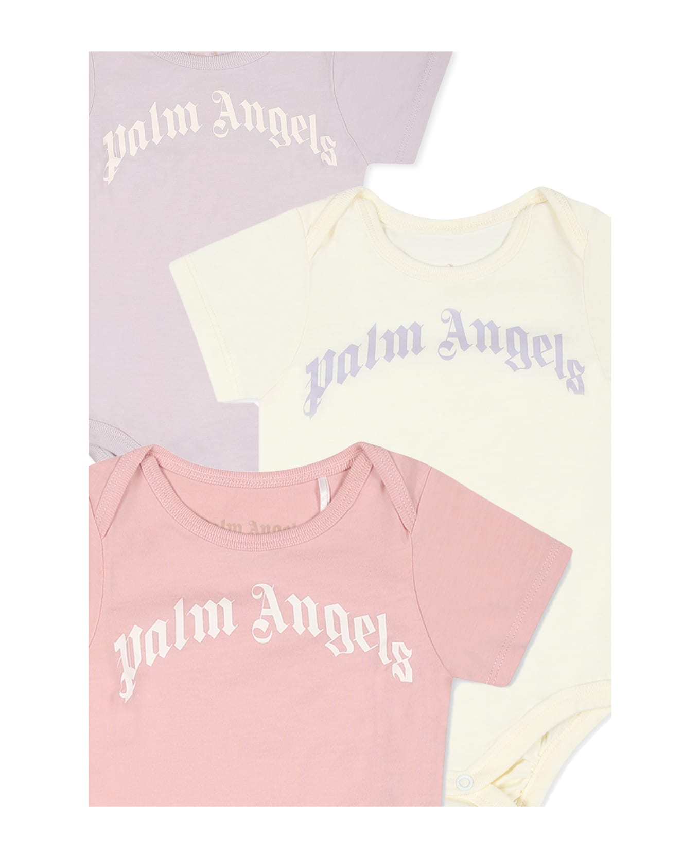 Palm Angels Multicolor Body Set For Baby Girl With Logo - Multicolor
