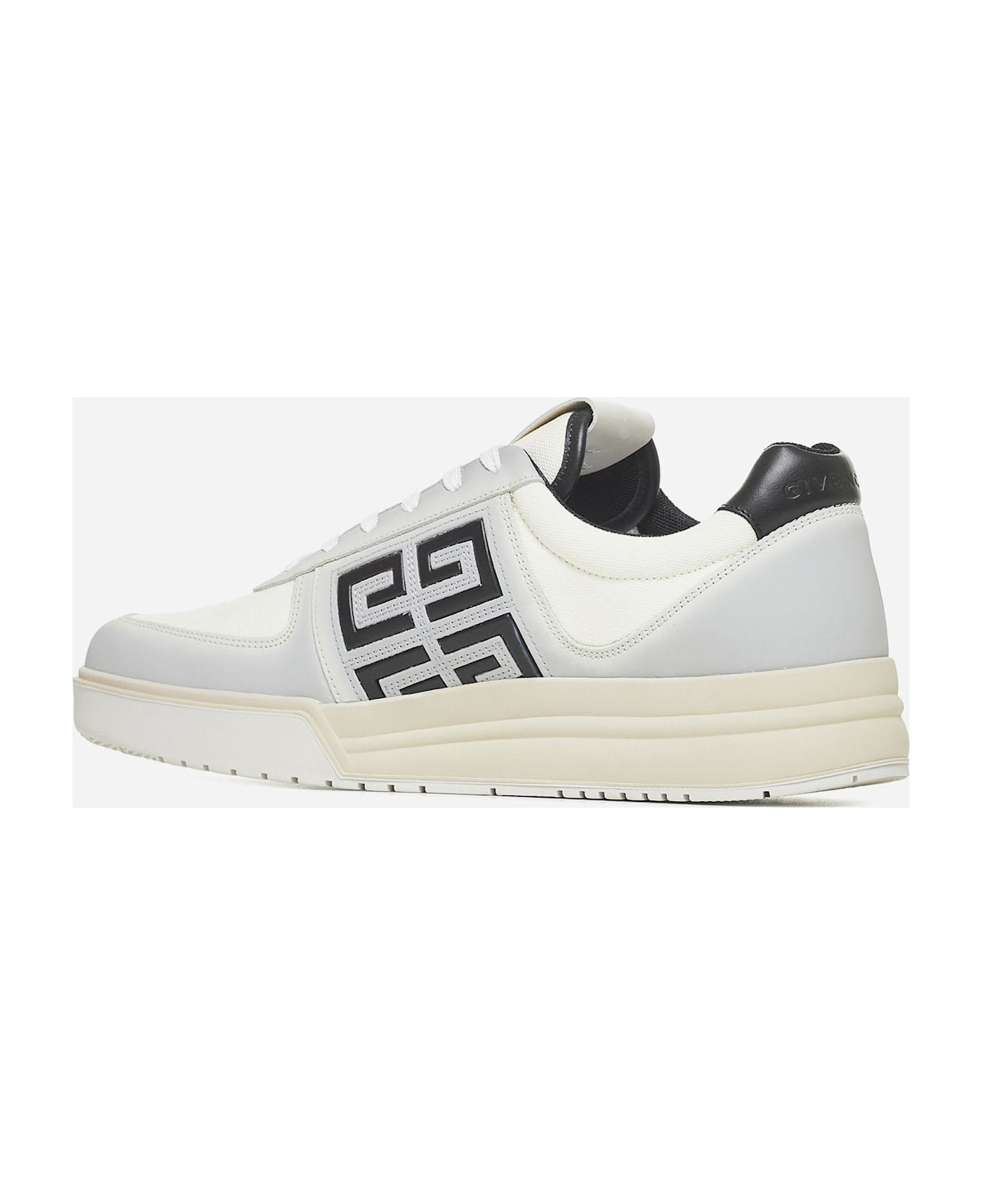 Givenchy G4 Leather And Fabric Sneakers - White