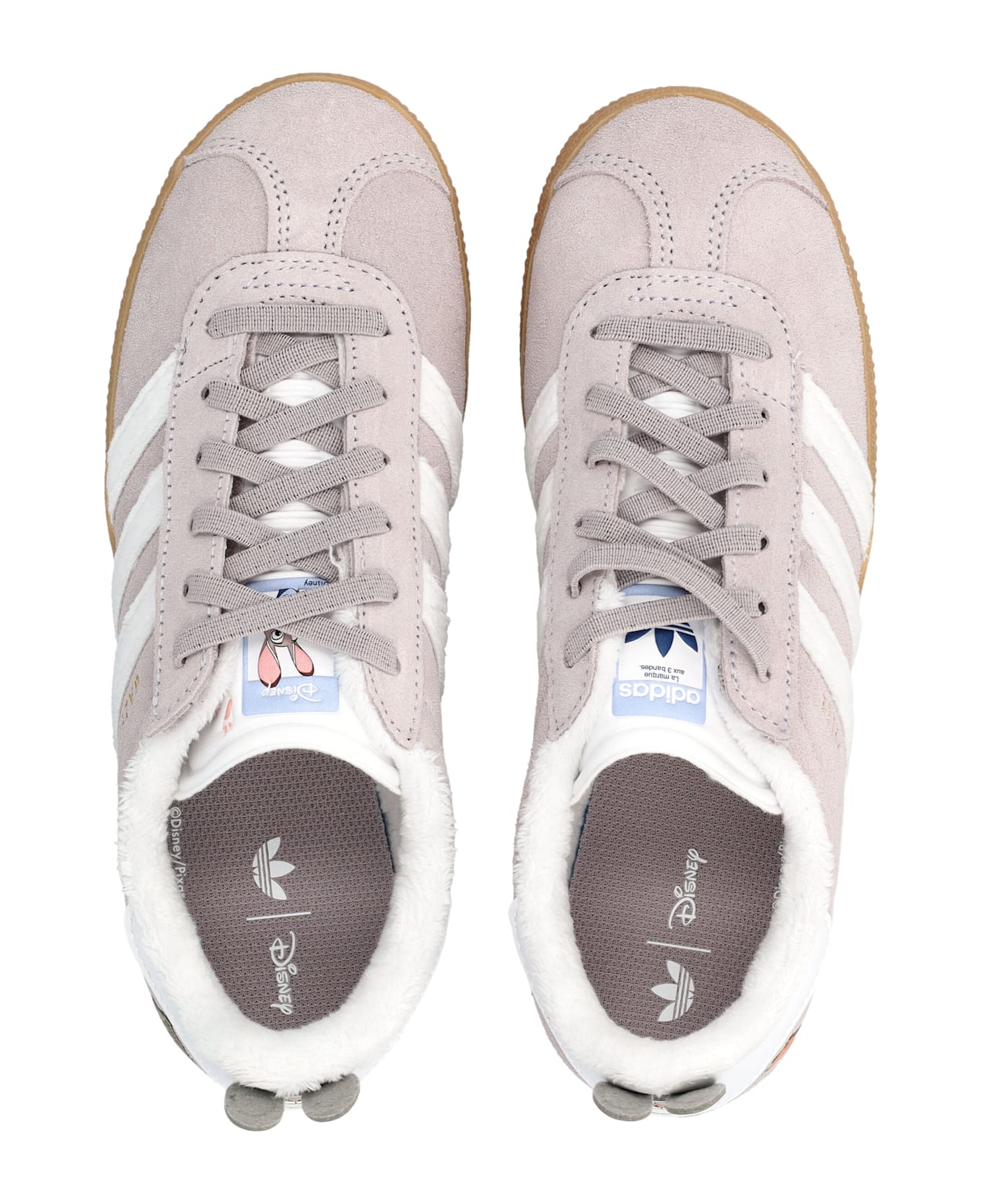 Adidas Originals Kid - Disney Gazelle Suede Sneakers - GREY/CLOUD WHITE/GUM