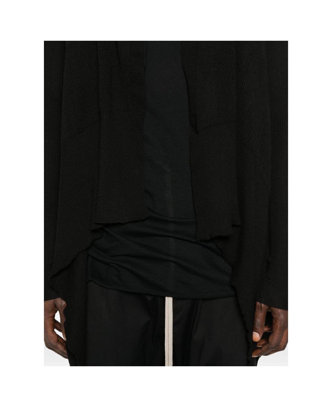 Rick Owens Wool Knitted Cardigan - Black