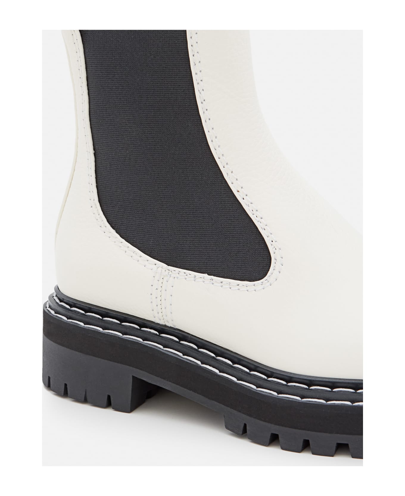 Proenza Schouler Leather Chelsea Boots - White