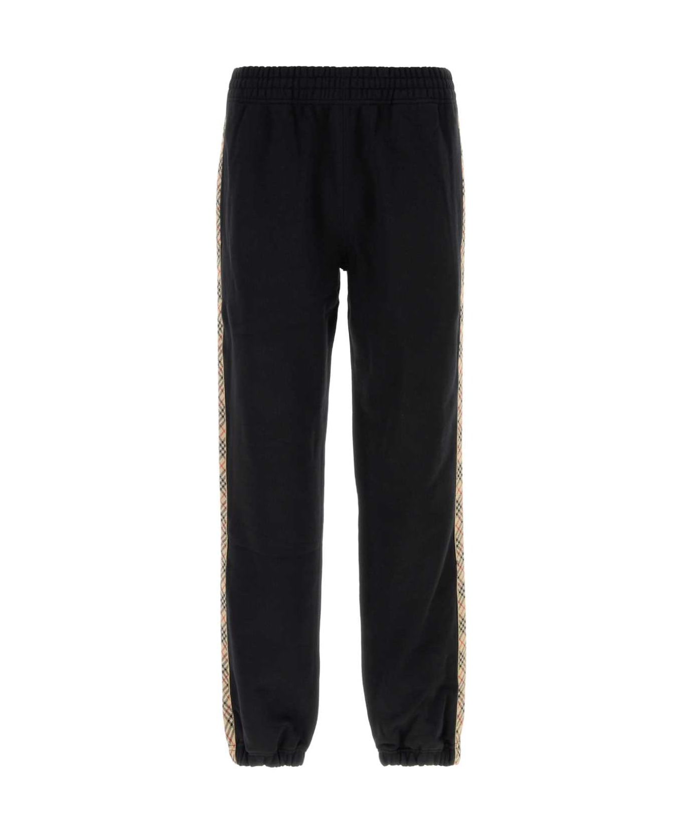 Burberry Black Cotton Joggers - BLACK