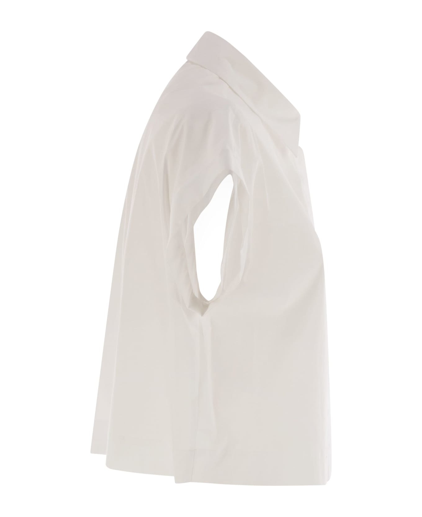 Peserico Cotton-blend Poplin Shirt - White