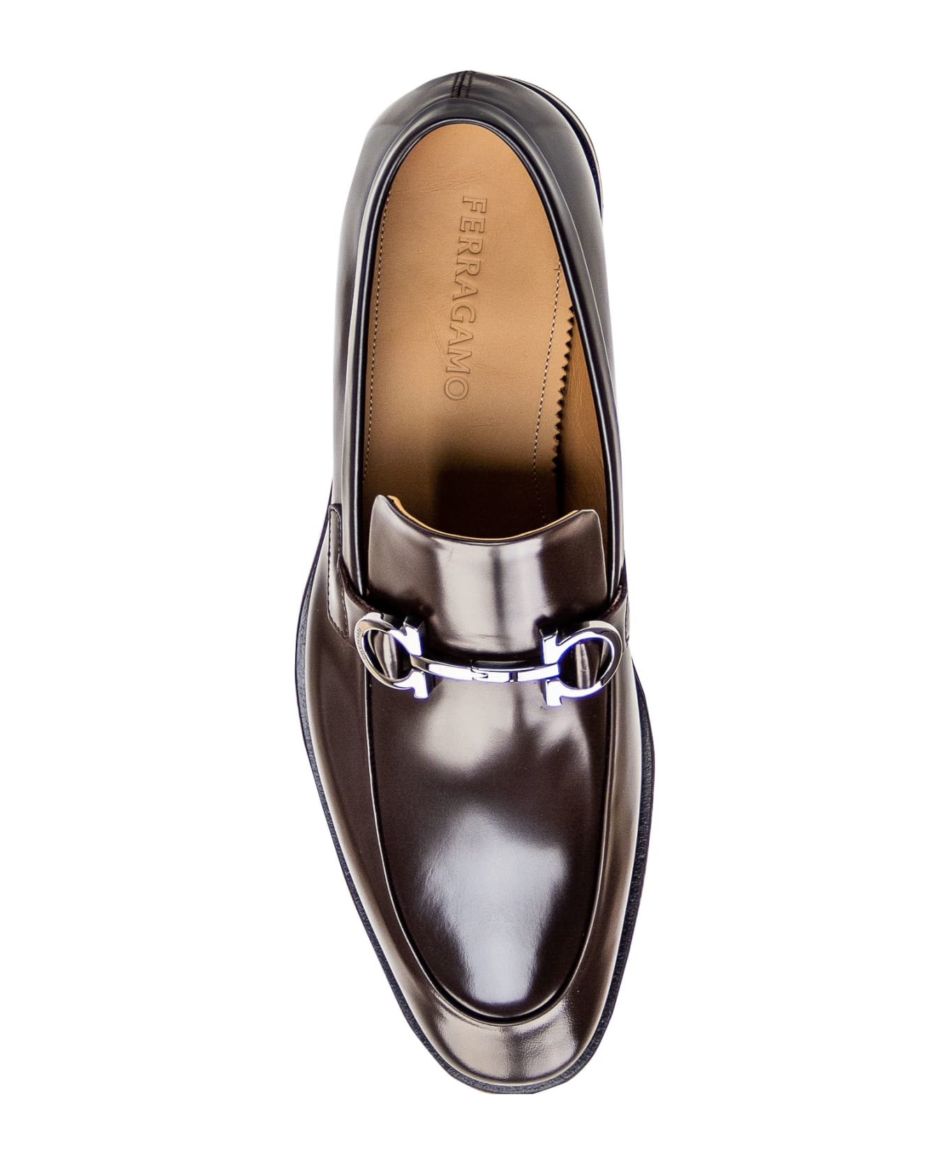 Ferragamo Loafer With Hook Ornament - HICKORY