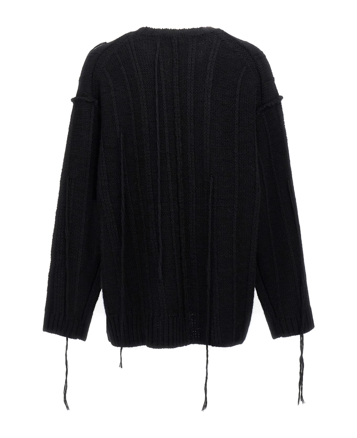 Yohji Yamamoto 'string Switching' Sweater - Black  