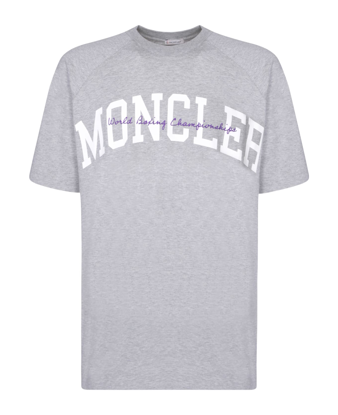 Moncler Frontal Logo Grey T-shirt - Grey