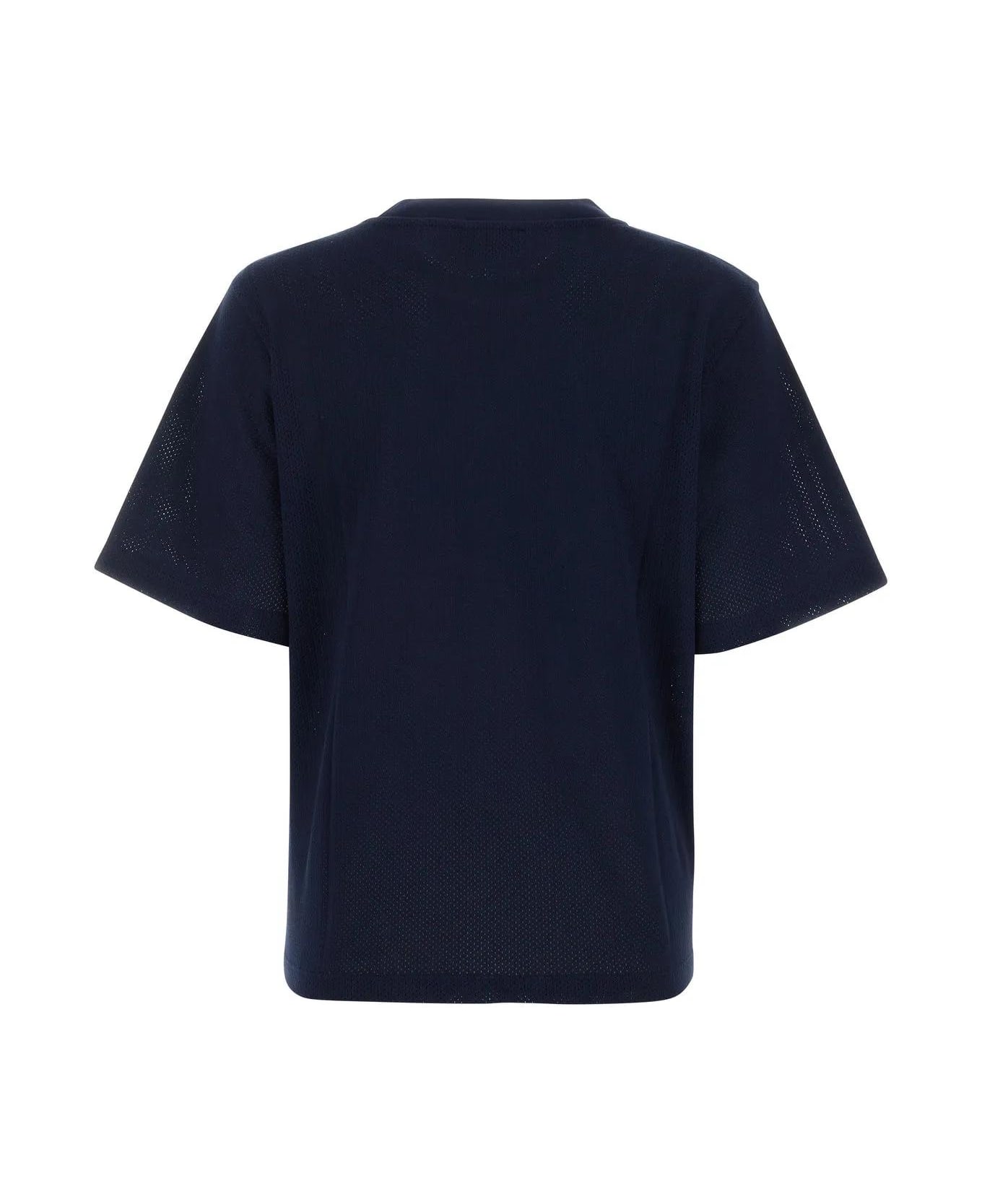 A.P.C. Navy Blue Piquet T-shirt - BLUE