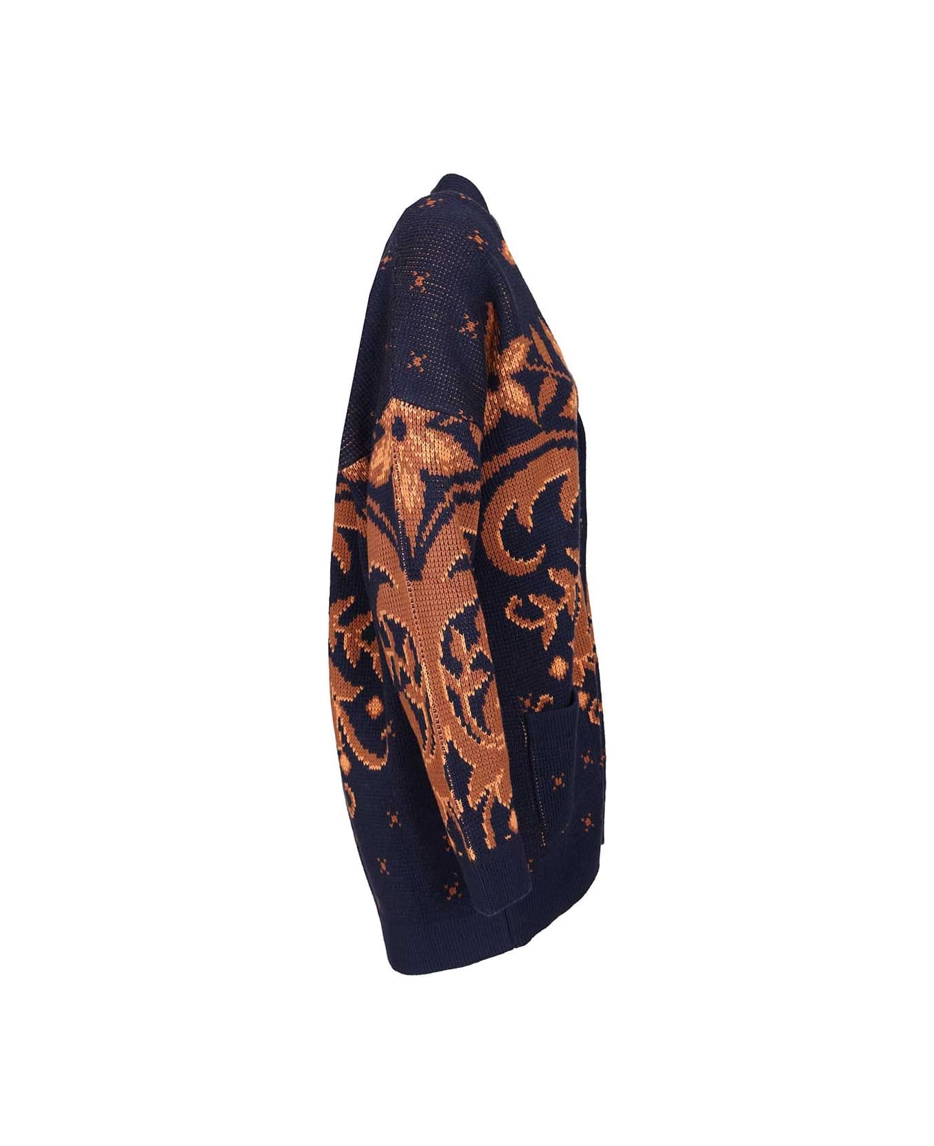 Etro Jacquard Wool Cardigan - MULTICOLOUR