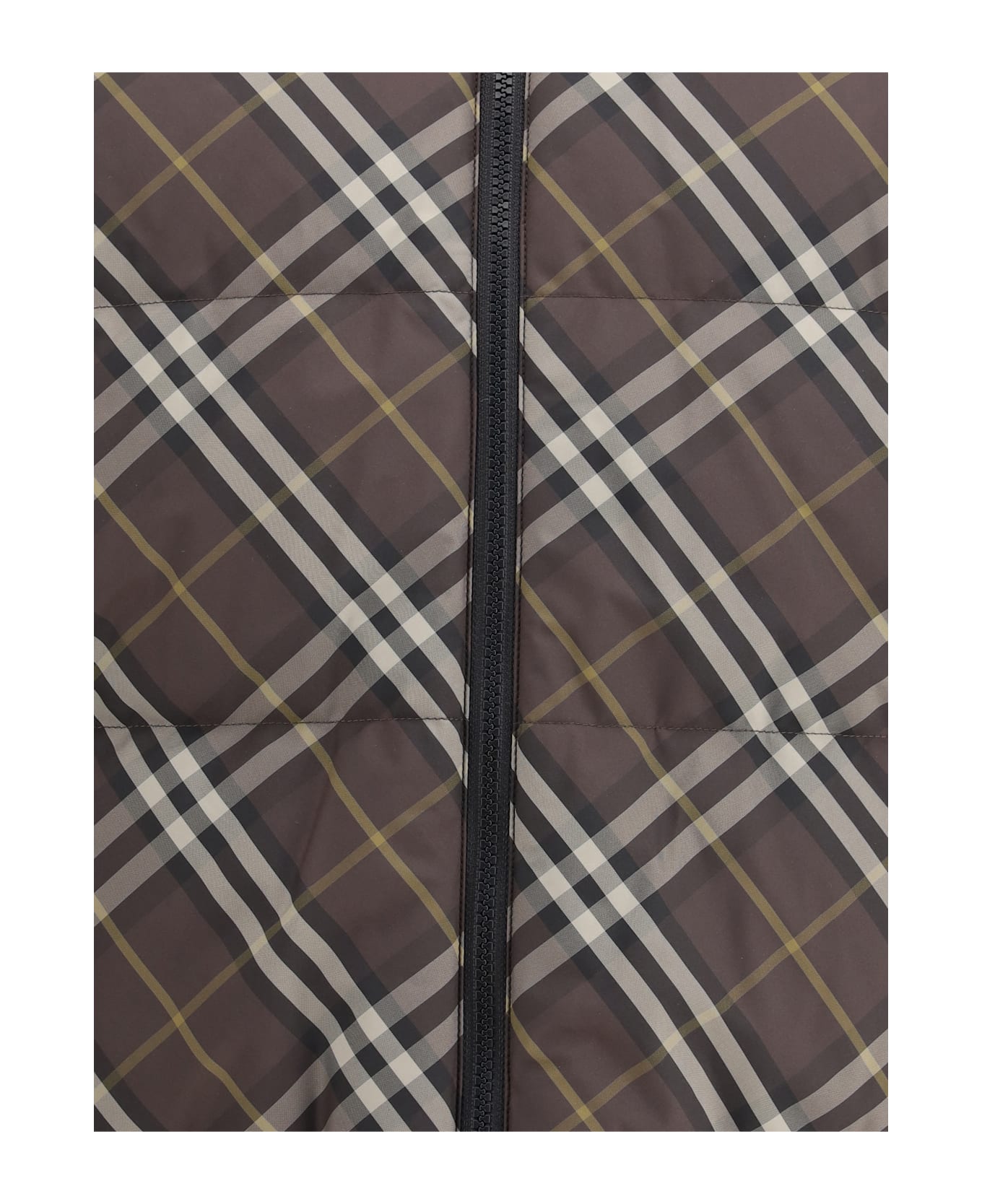 Burberry Reversible Check Snowdon Puffer Jacket - BROWN/GREY