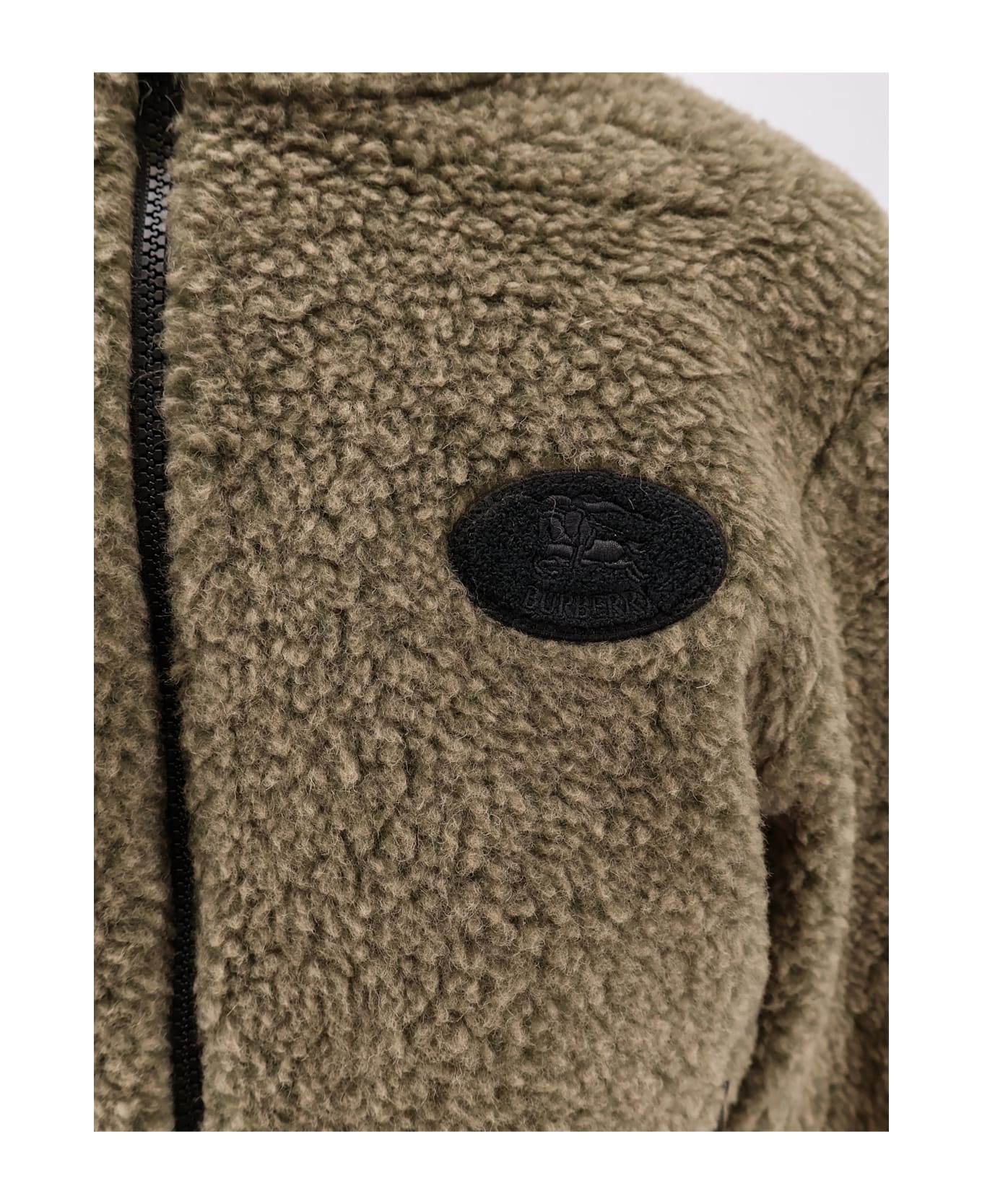 Burberry Synthetic Fur Jacket - MIRE MELANGE