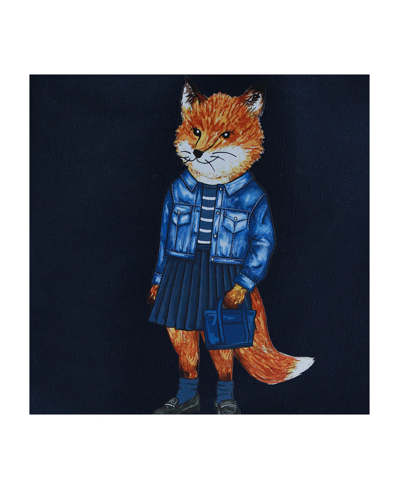 Maison Kitsuné Navy Cotton Tote - CLASSIC NAVY