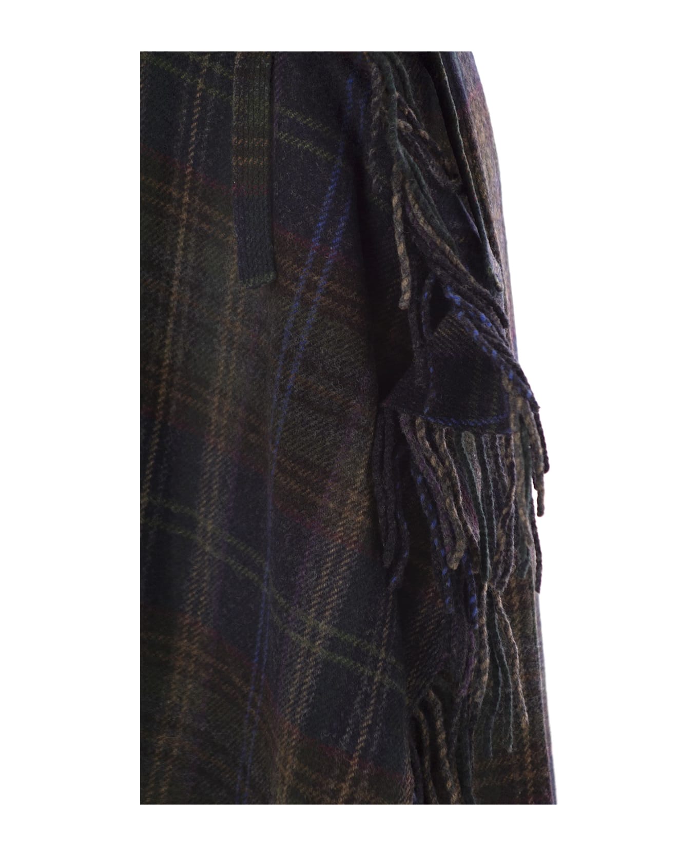 Polo Ralph Lauren Fringed Wrap Skirt - Blue/brown