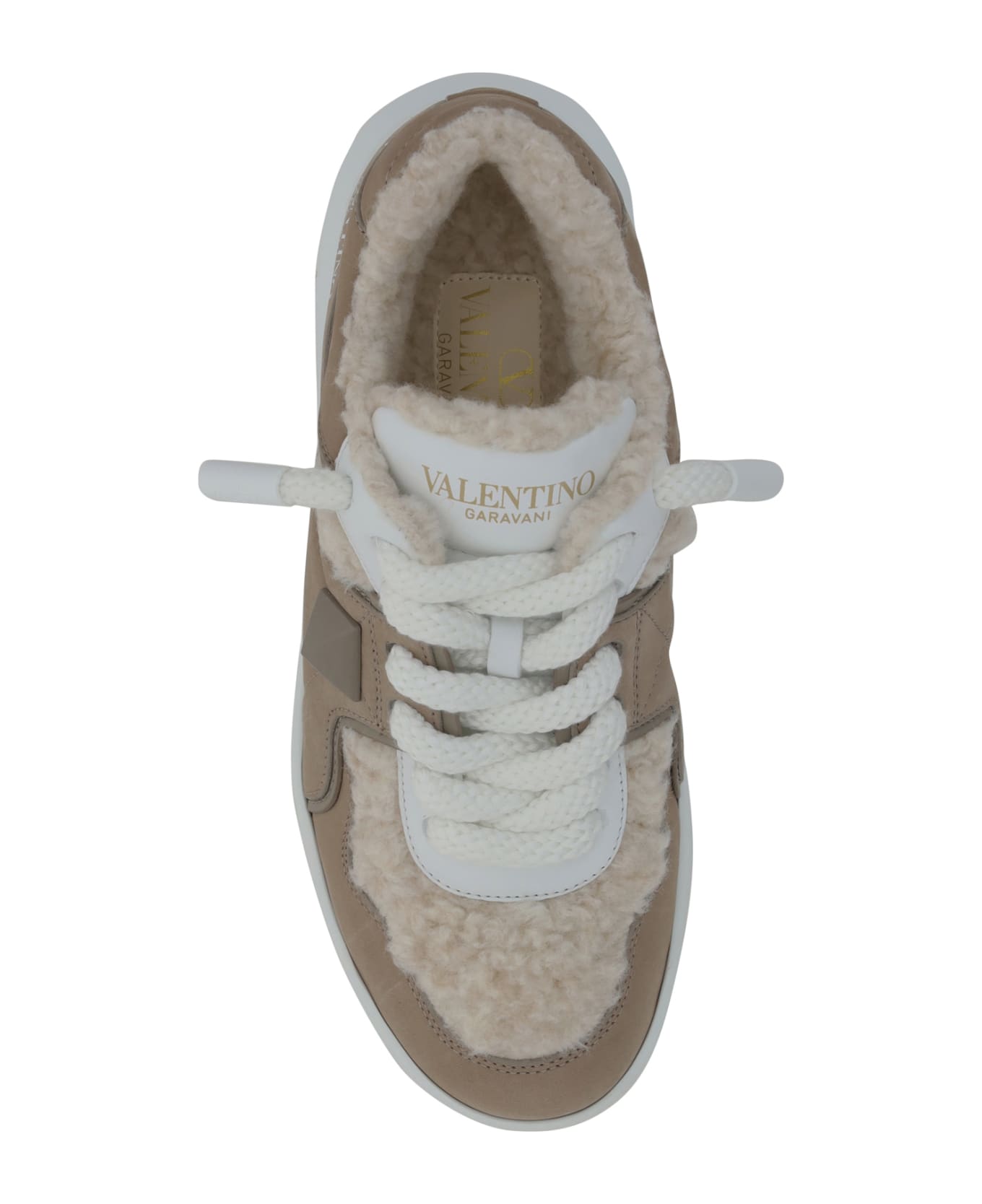 Valentino Garavani One Stud Xl Sneakers - Rose Taupe/naturale/bianco/gris Claire