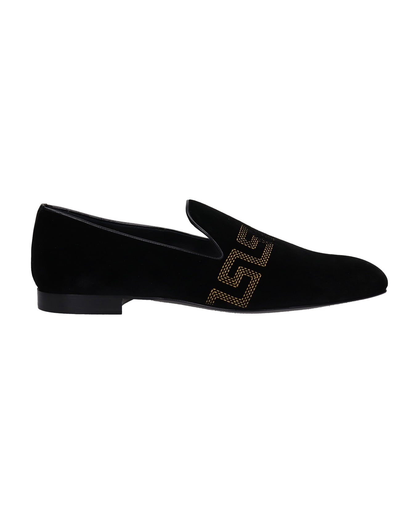 Versace Loafers In Black Velvet italist