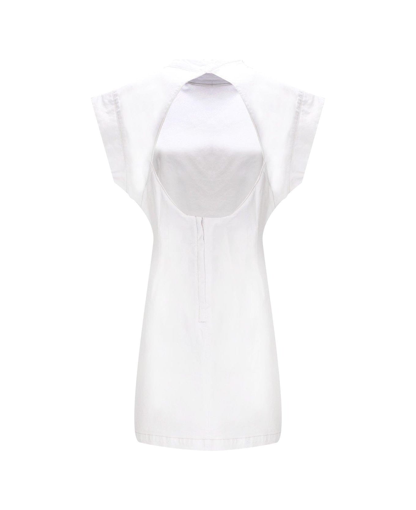 Isabel Marant Nina Cape-sleeved Mini Dress - White