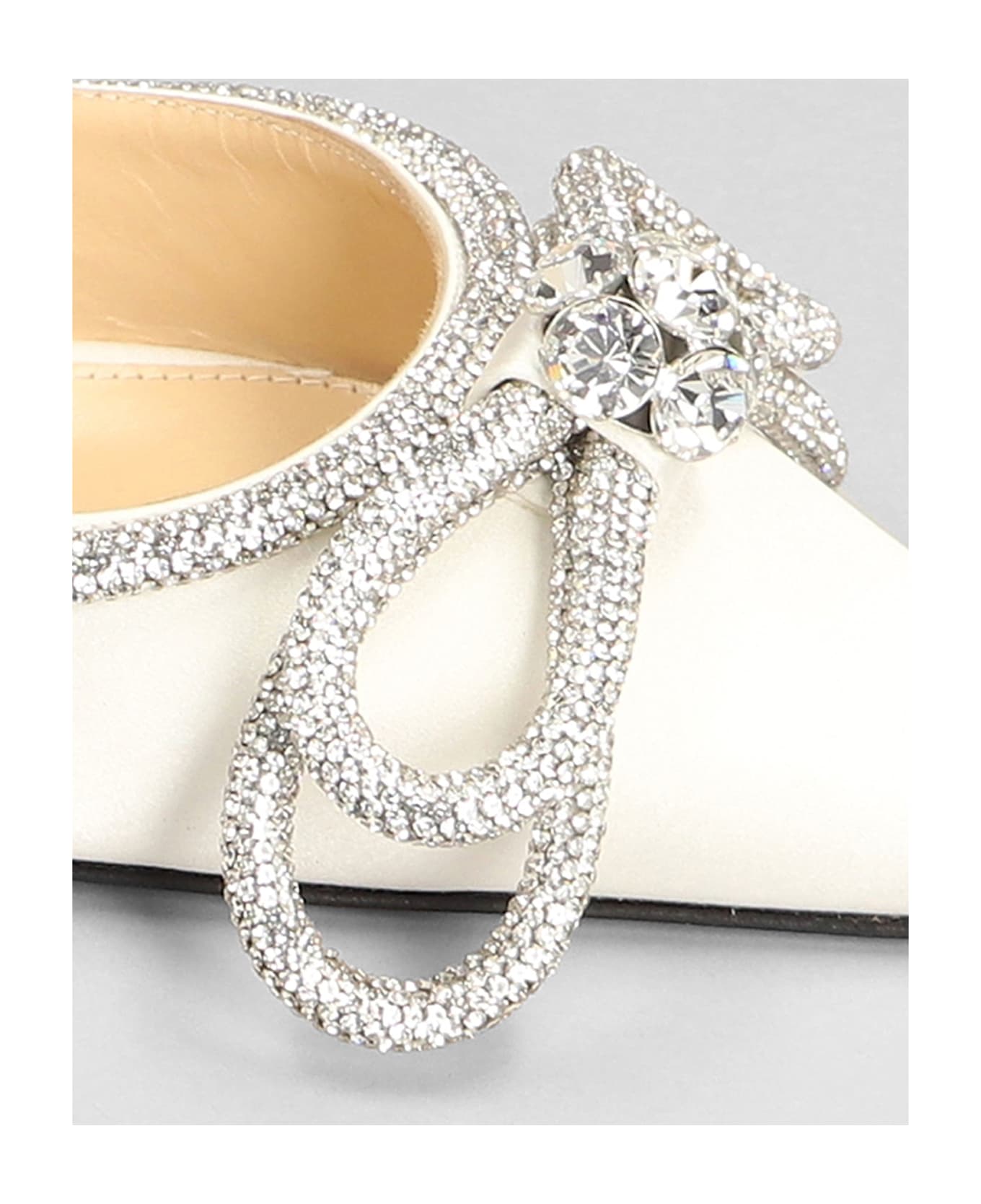 Mach & Mach Pumps In White Silk - white ハイヒール