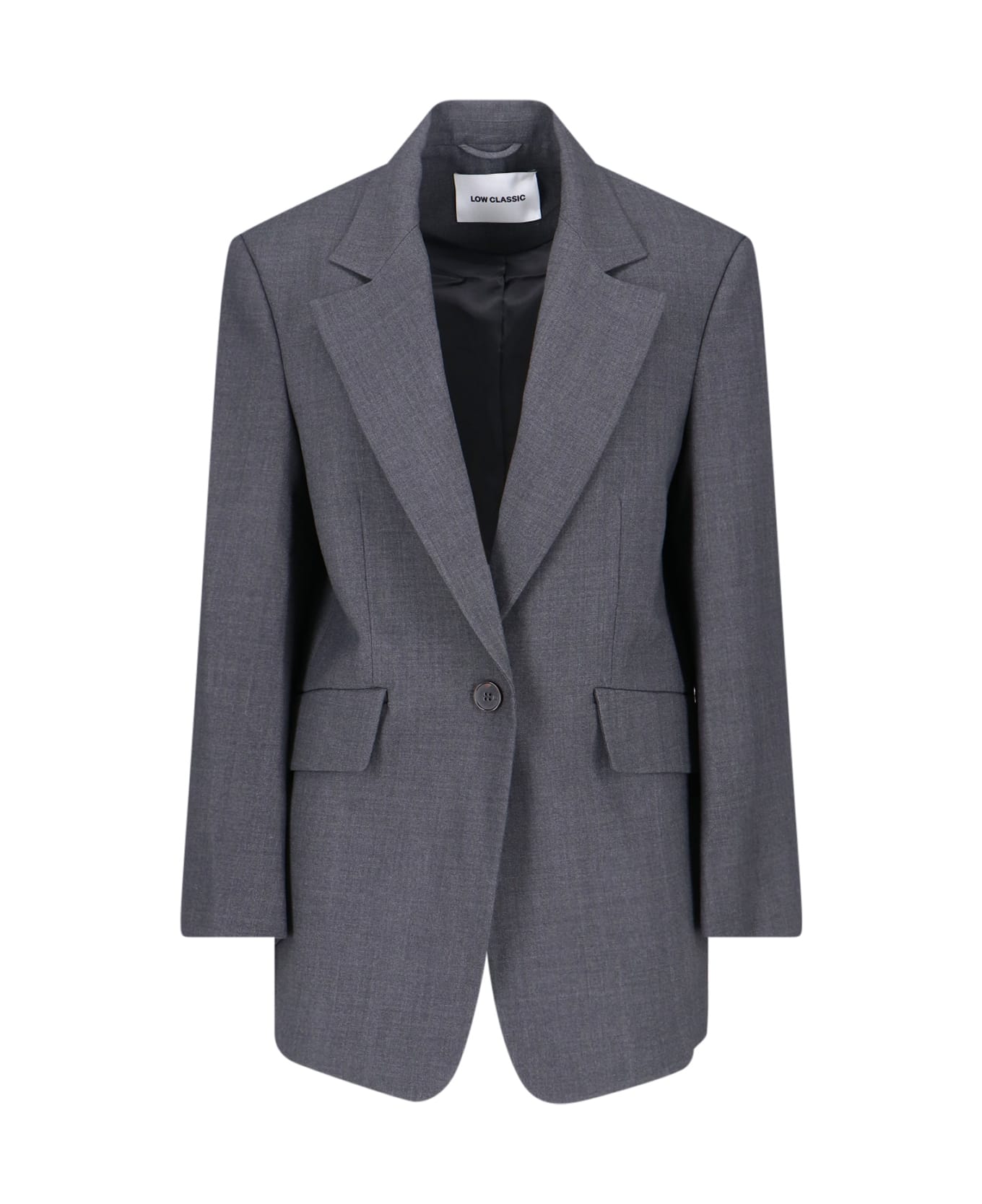 Low Classic Single-breasted Wool Blazer - Gray