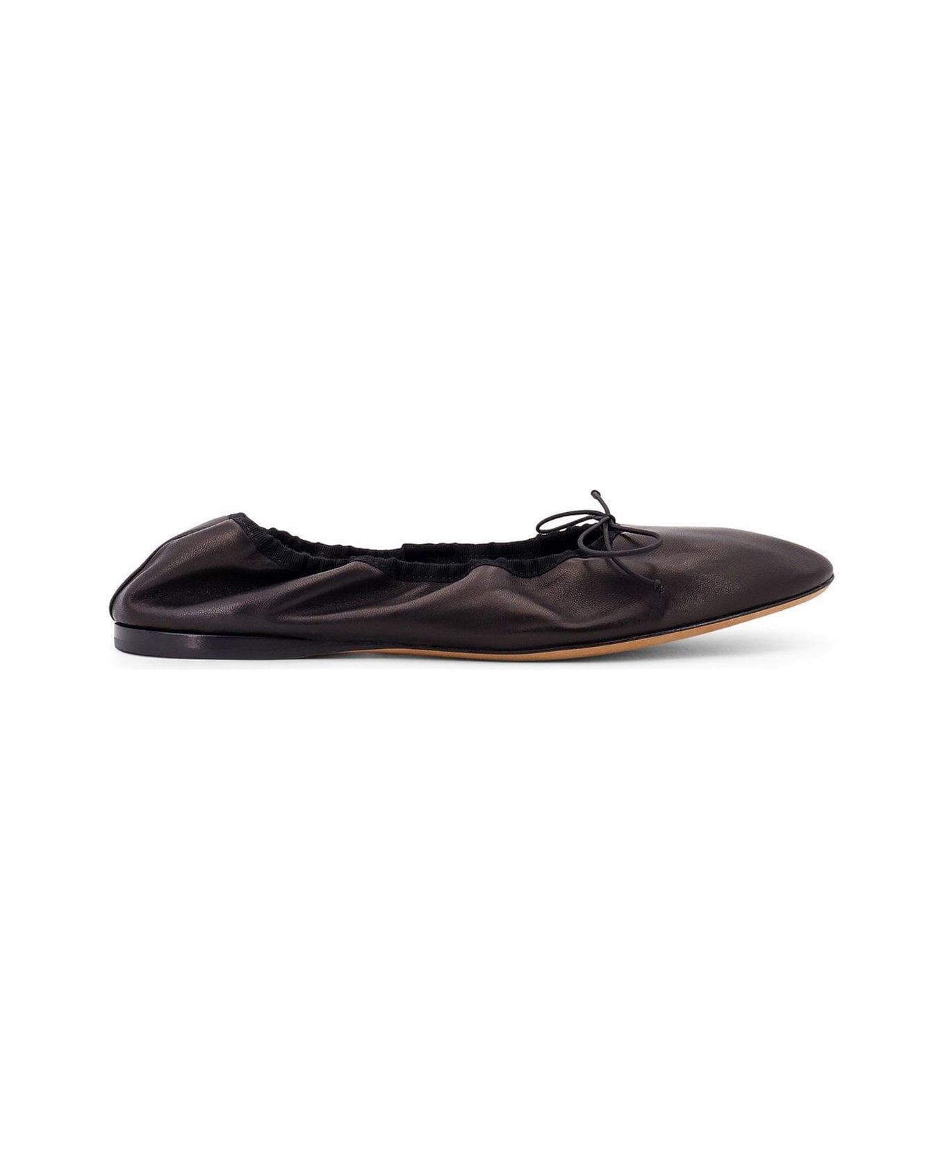 The Row Hereditas Bow Detailed Ballet Flats - BLK BLACK