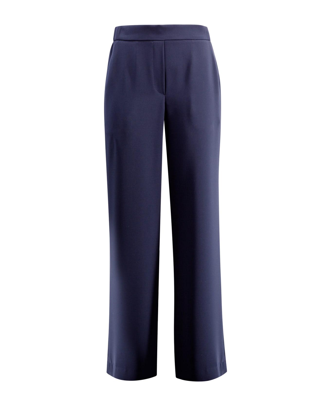 Parosh Crepe-texture Flared Trousers - Blue