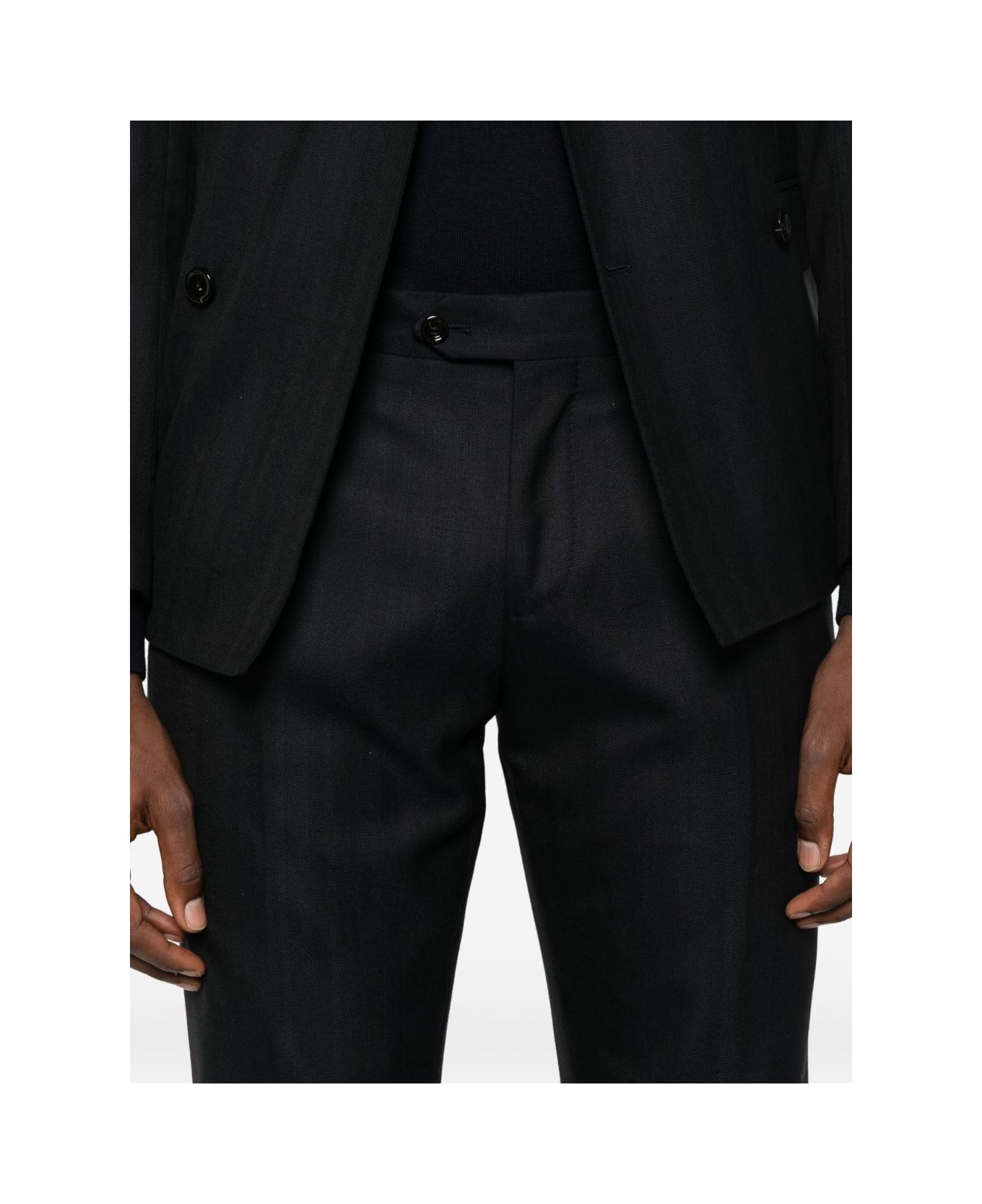 Lardini Double-breasted Suit - Black