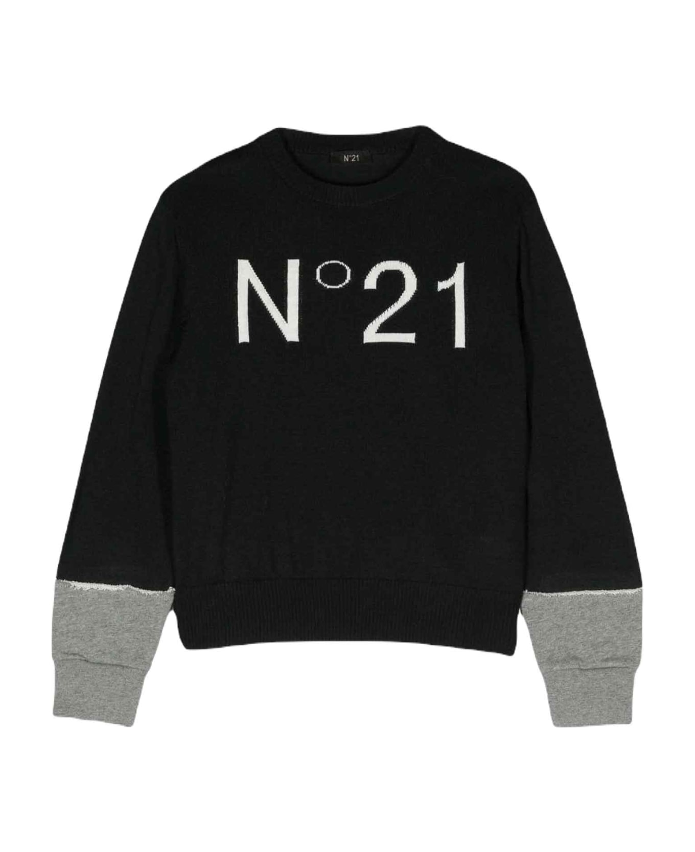 N.21 Black Shirt Boy Nº21 Kids - Nero