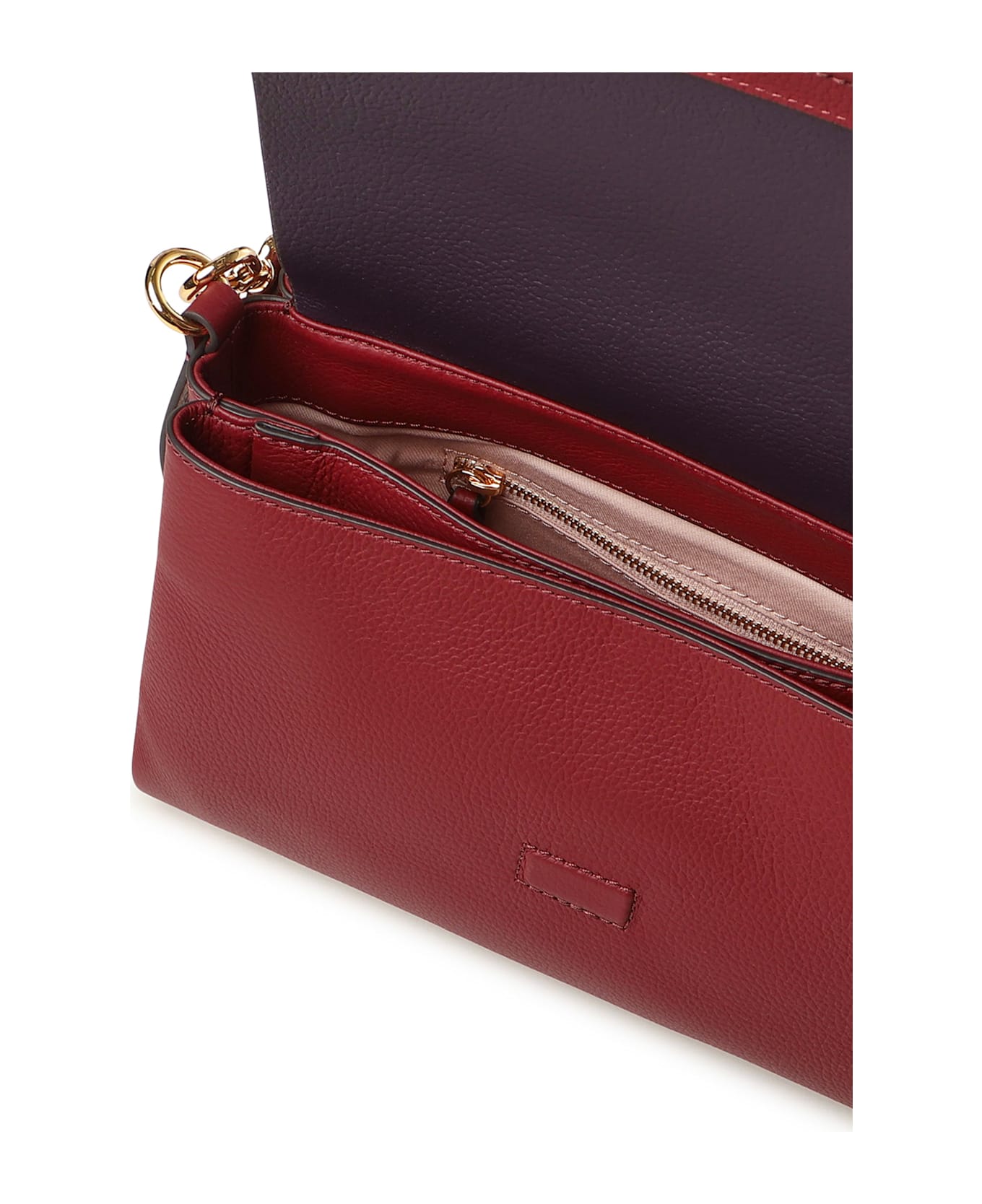 Coccinelle Boheme Leather Bag - RIBES/PRUNE